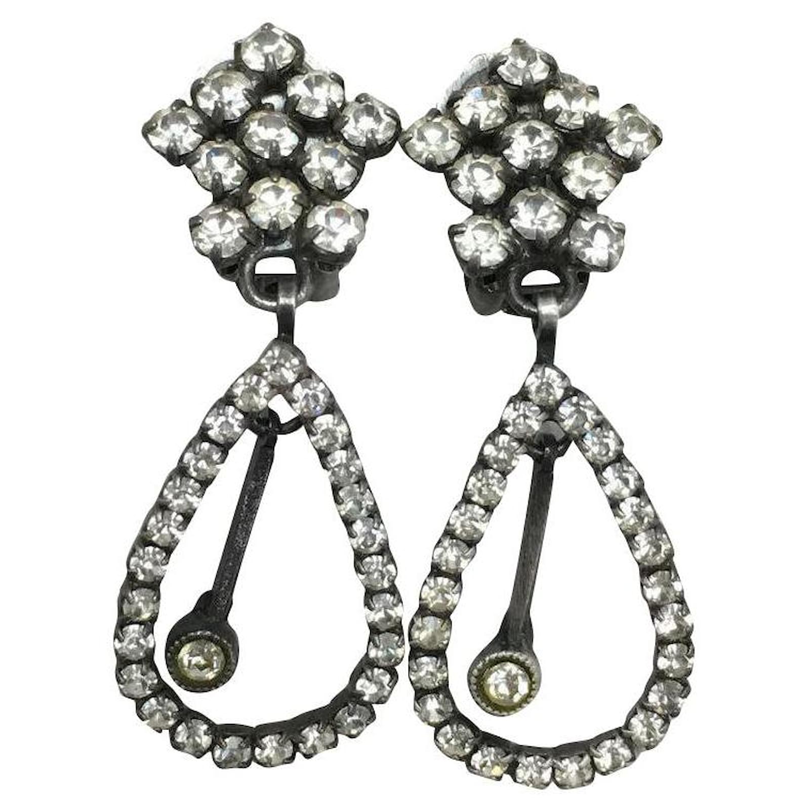 Christian Dior Earrings Silver hardware Silverplated ref.448500 Joli