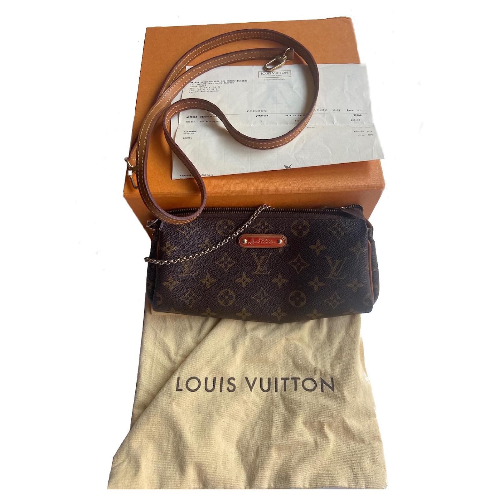 Authentic Louis Vuitton Monogram Canvas Eva Cluth Handbag Article