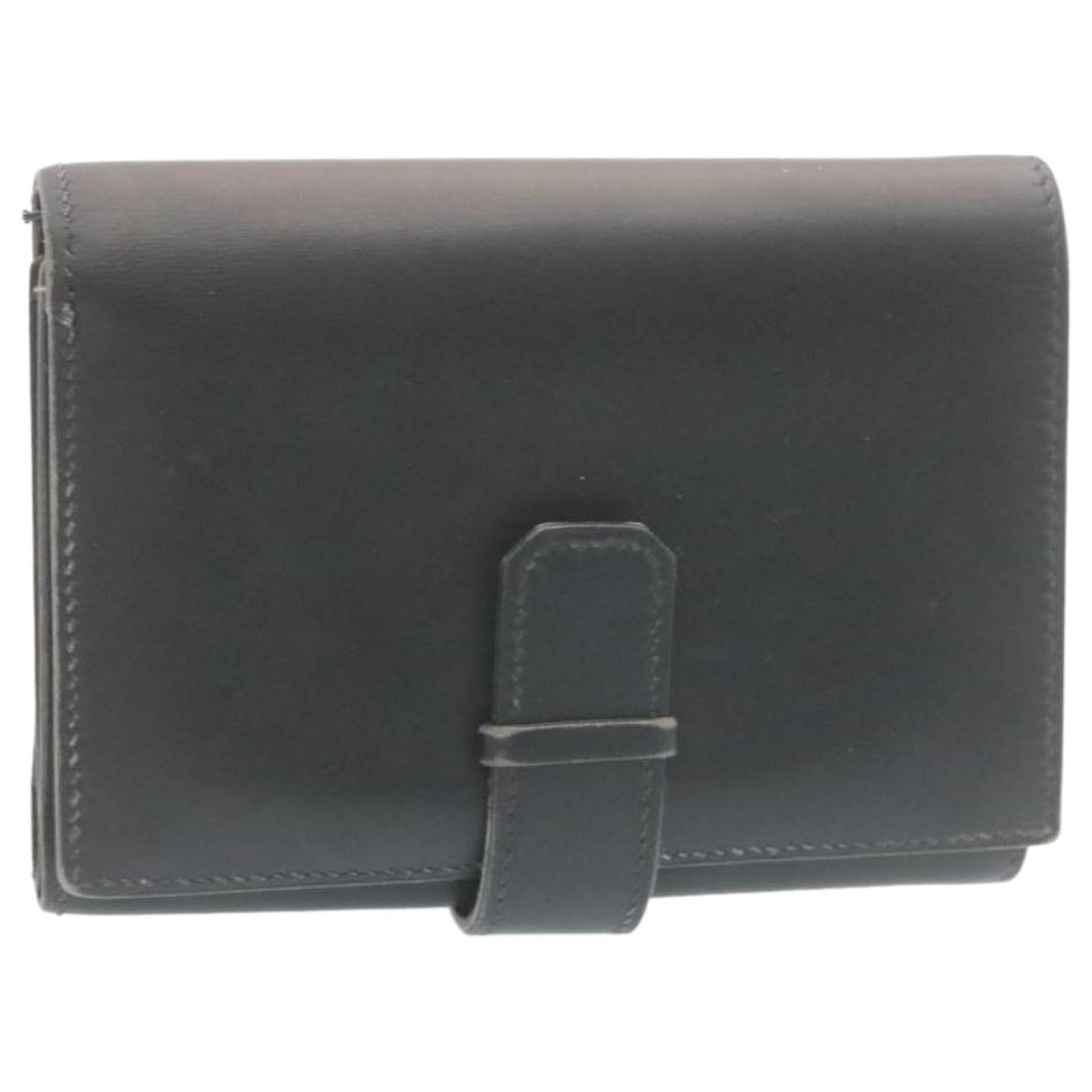 Hermès Hermes wallet Black Leather ref.448924 Joli Closet