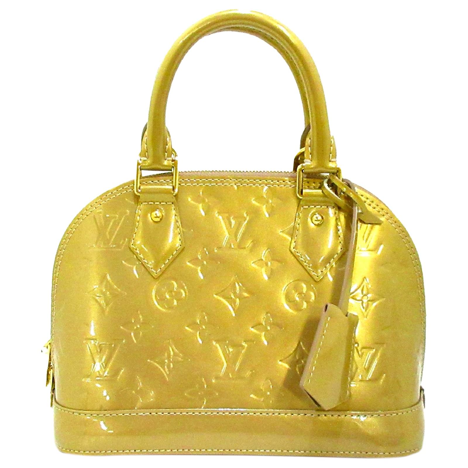 Louis Vuitton Yellow Vernis Alma BB Leather Patent leather ref.449646 -  Joli Closet