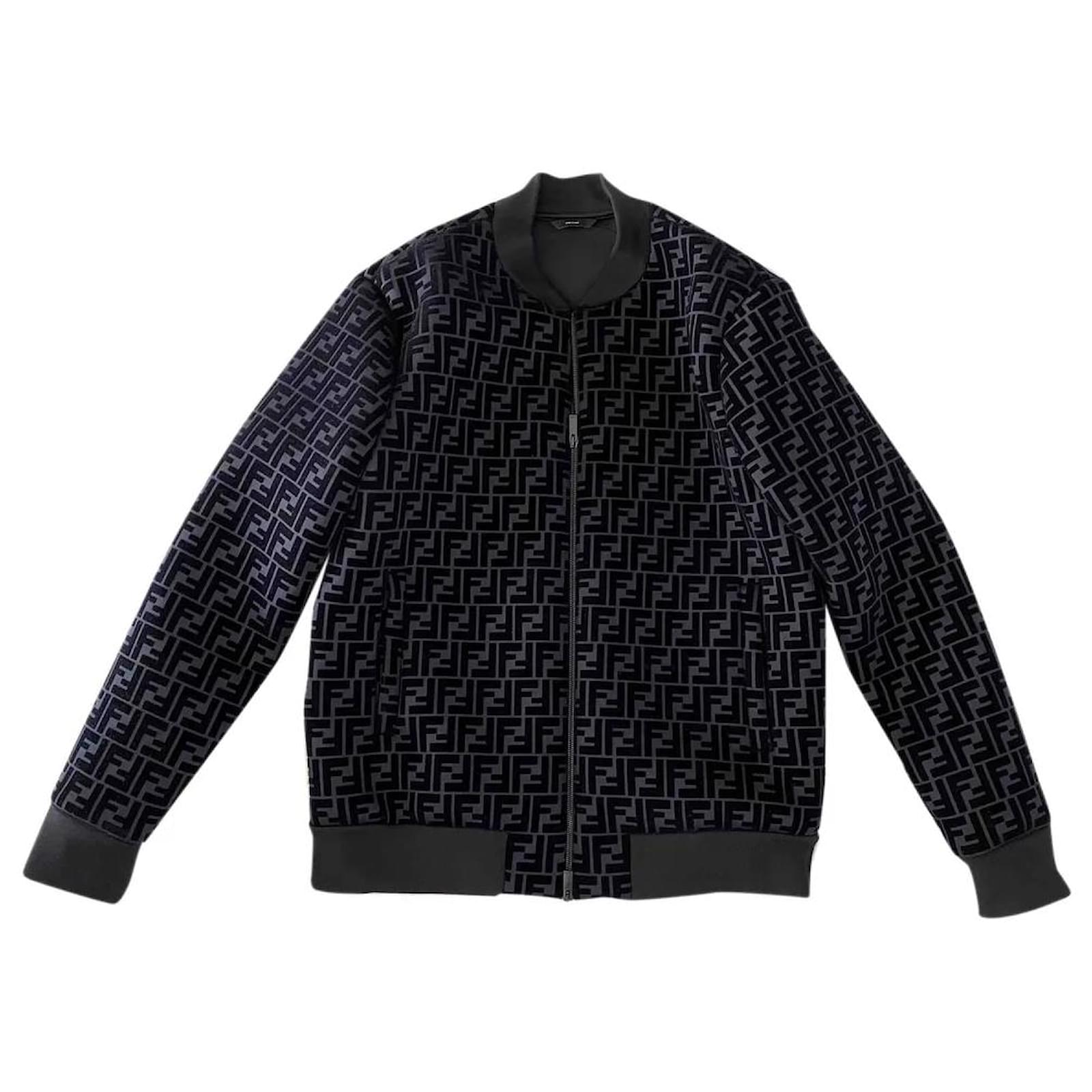 Bomberjacke Bomberjacke FENDI FF LOGO Herrengröße 50IT Schwarz