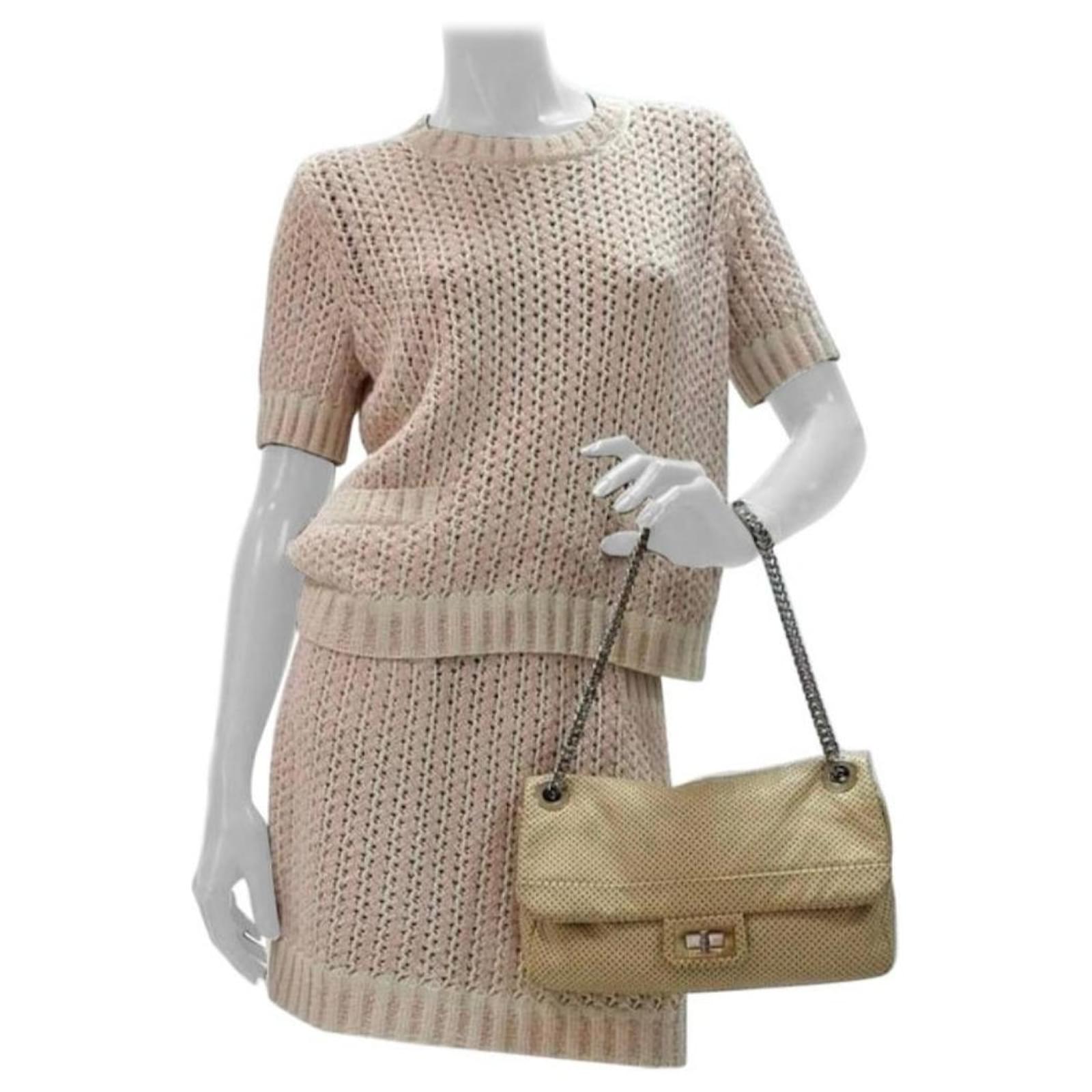 Chanel 18P Pink Knitted Top Skirt Set Cotton ref.450647 - Joli Closet