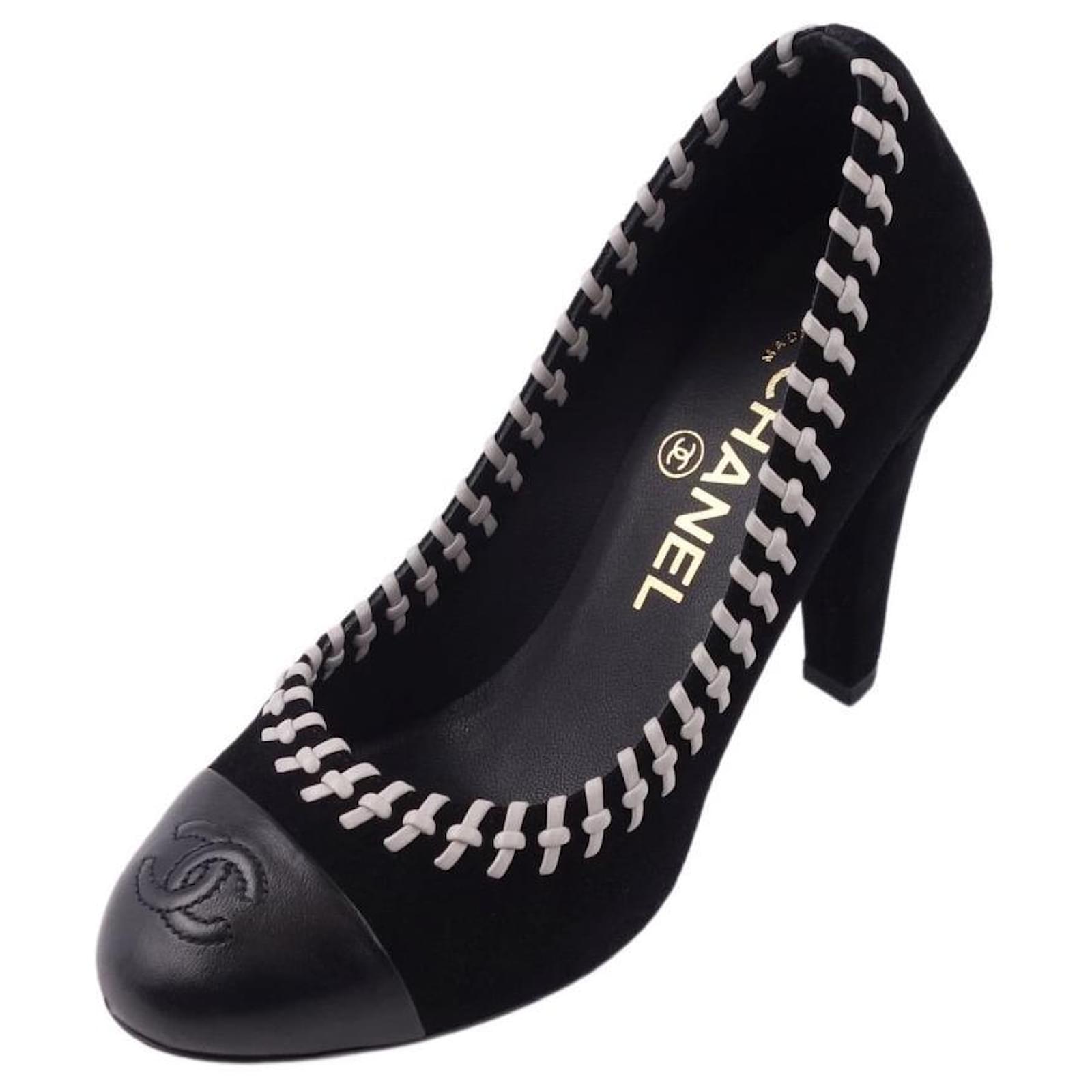Usado] Chanel Cocomark Swede Shoes Mujer Hecho Italia 35C negro Suecia ref.450861 - Joli