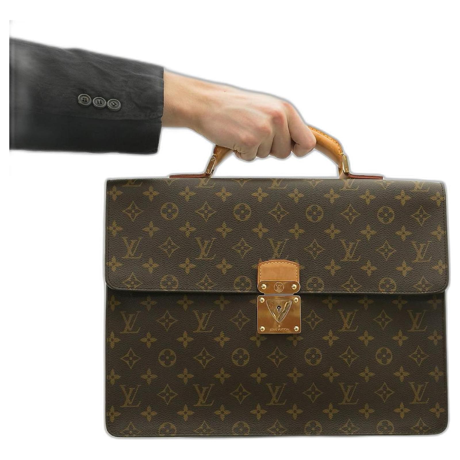 Louis Vuitton Briefcase Brown Cotton ref.397327 - Joli Closet