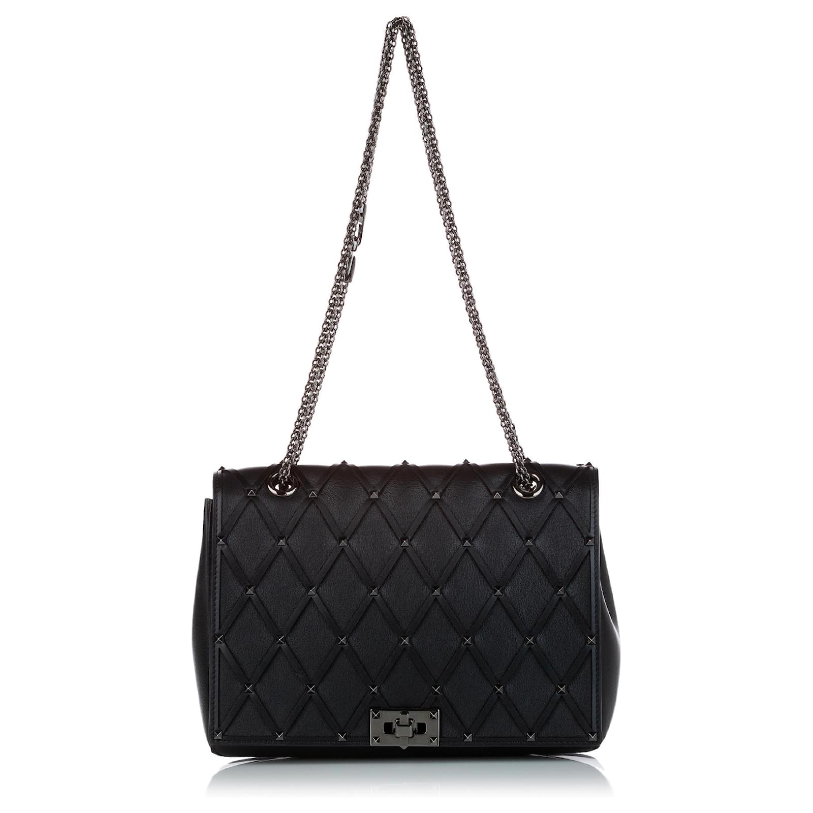 valentino black studded crossbody bag