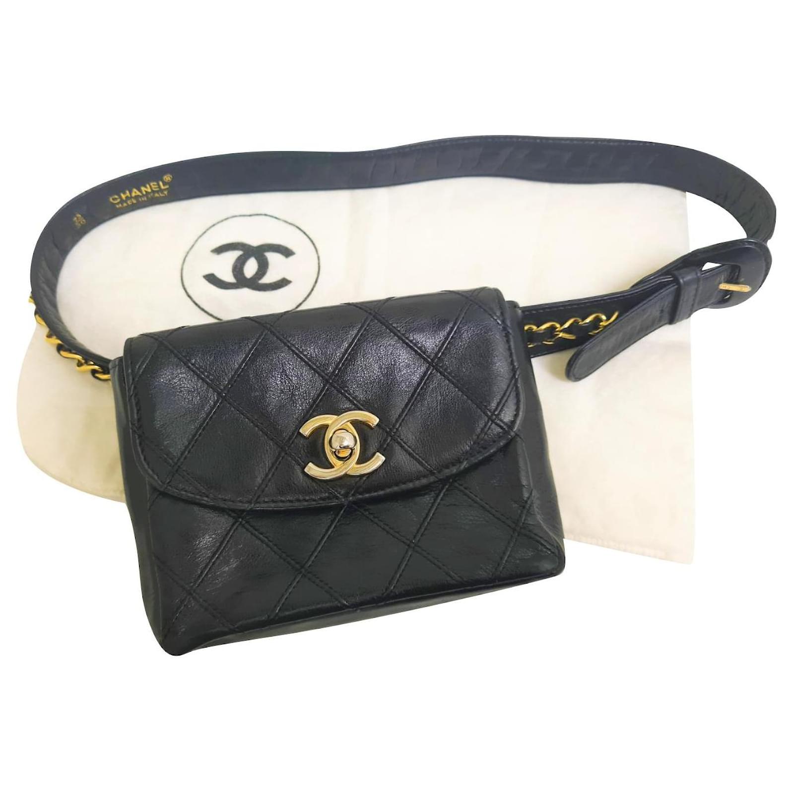 Chanel belt bag Black Leather ref.454667 - Joli Closet