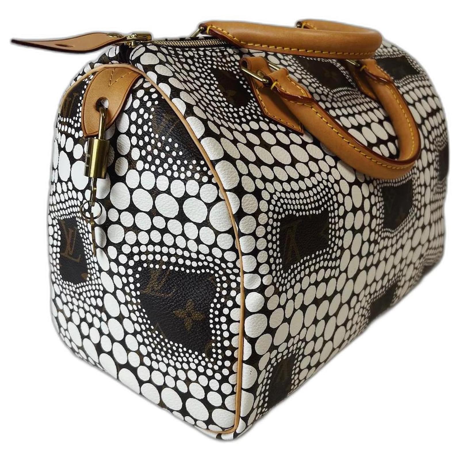 LOUIS VUITTON  BROWN AND WHITE LIMITED EDITION KUSAMA MONOGRAM