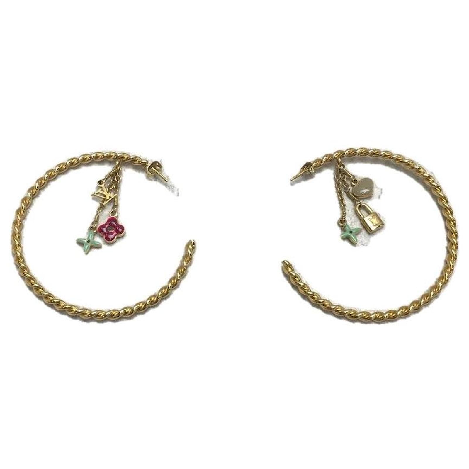Sweet Monogram Creole Hoop Earrings