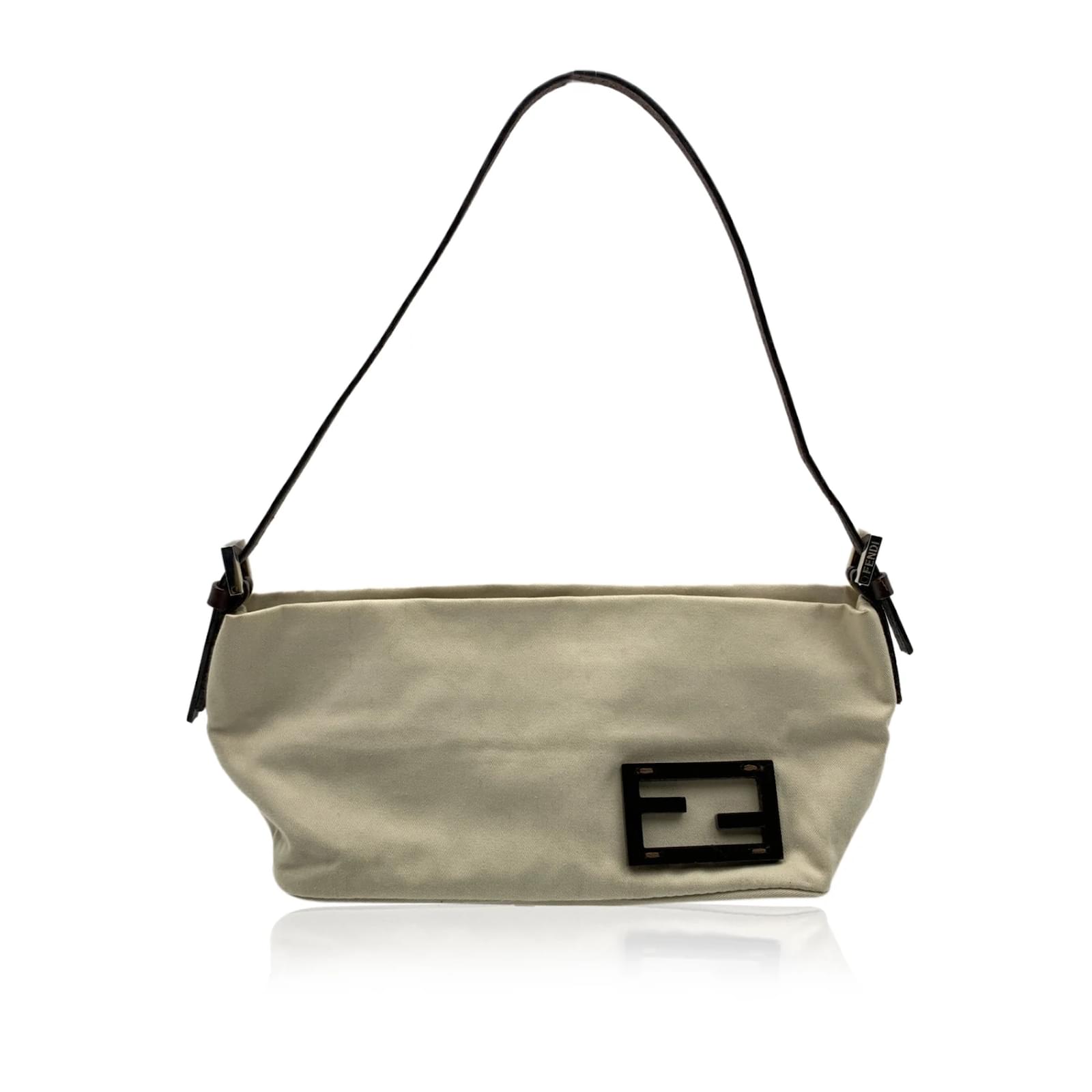 Fendi Small Ff Logo Shoulder Bag in Brown