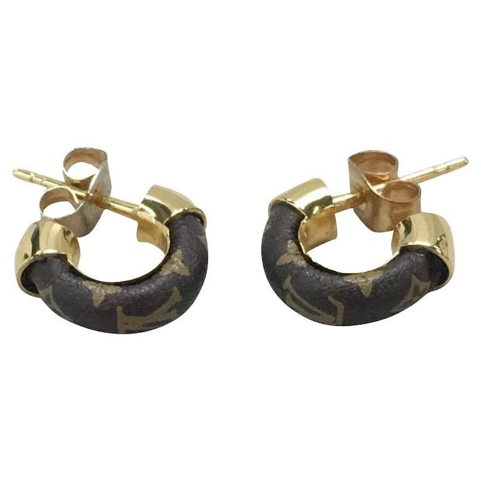 LOUIS VUITTON Earrings /BRW / Bookle Dreille Mini Hoop Wild lv / m00474  Brown ref.456209 - Joli Closet