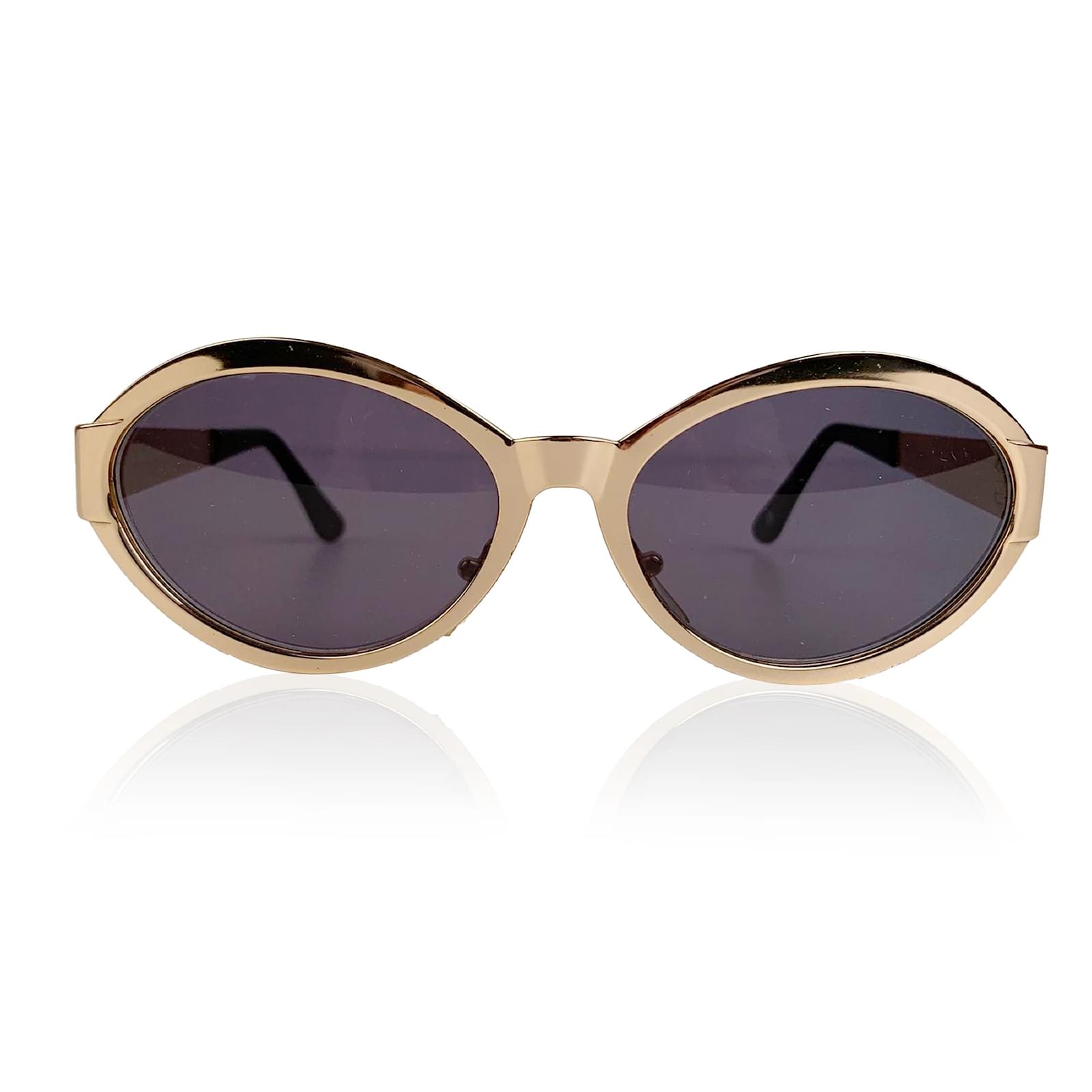 Versace Gianni Vintage Medusa Occhiali da Sole Menta Mod S97 60-14 145MM  D'oro Metallo ref.456413 - Joli Closet