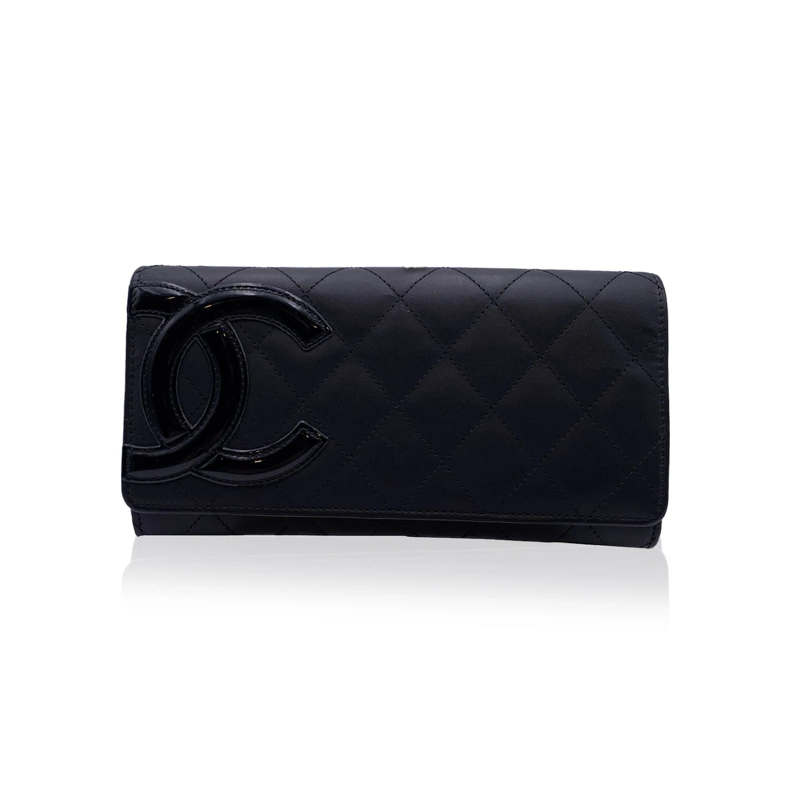 Chanel Black Quilted Leather Cambon Ligne Long Flap Wallet ref.456556