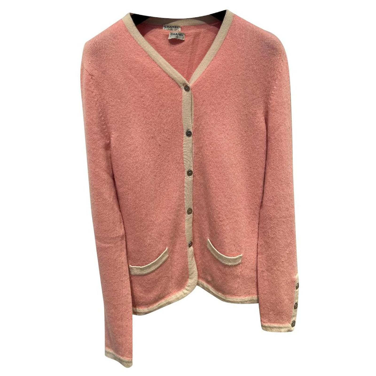 Chanel Knitwear Pink Cream Cashmere ref.457326 - Joli Closet