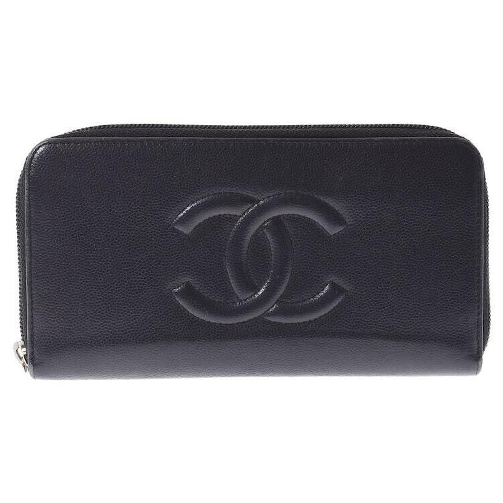 Chanel wallet Black Leather ref.457563 Joli Closet