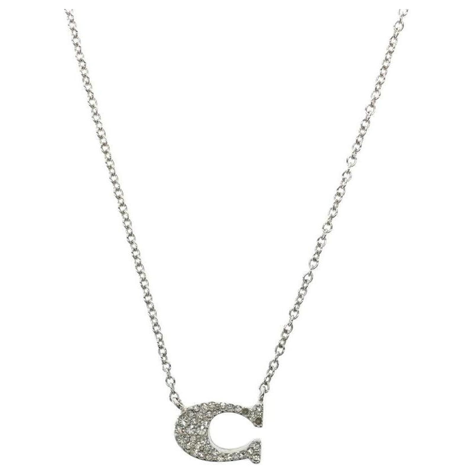 COACH Necklace / Stainless steel / Zirconia / SLV / Top available