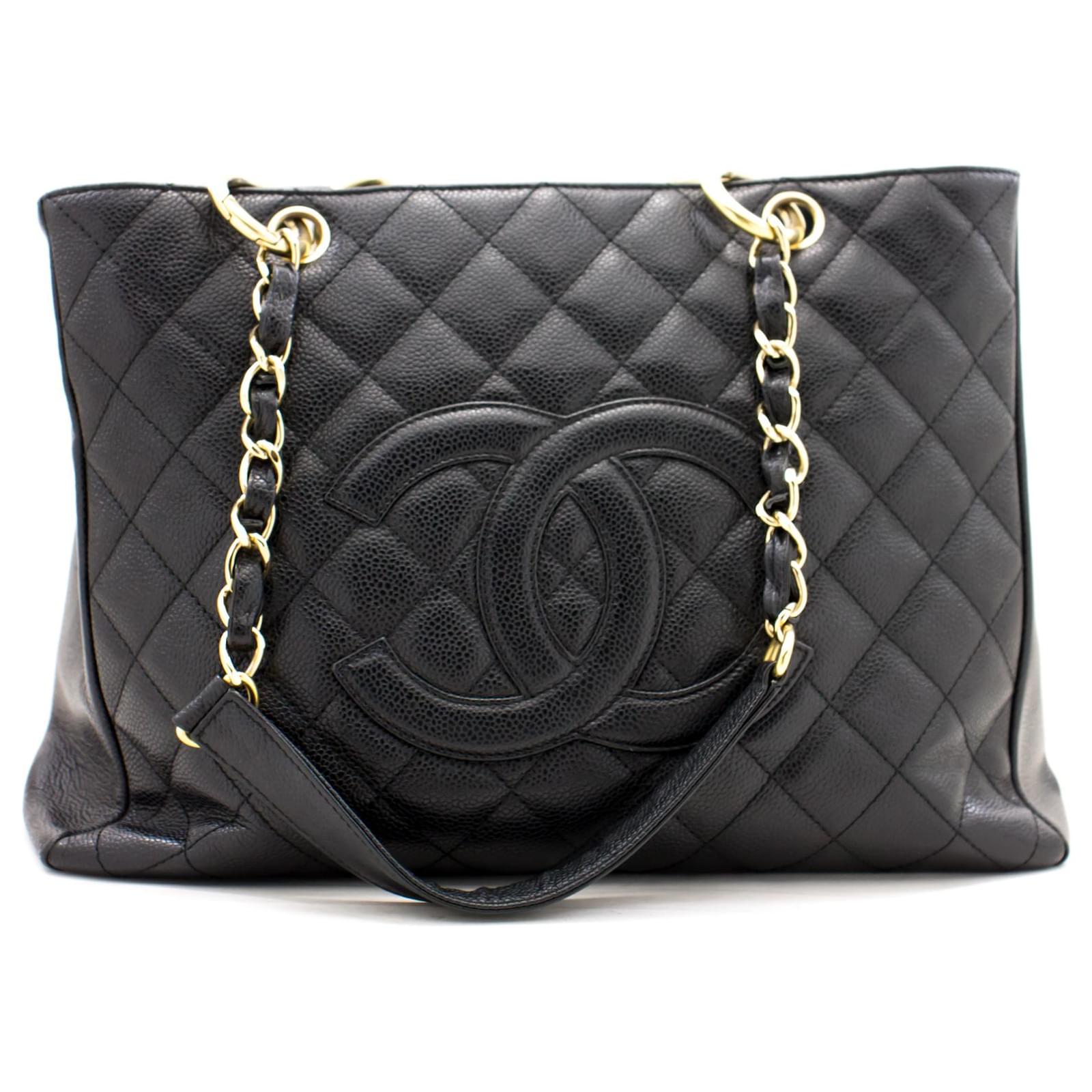 Chanel GST (grand shopping tote) Black Leather ref.457822 - Joli Closet