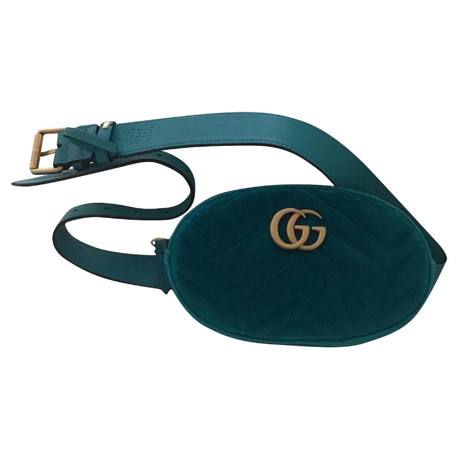 blue suede gucci belt