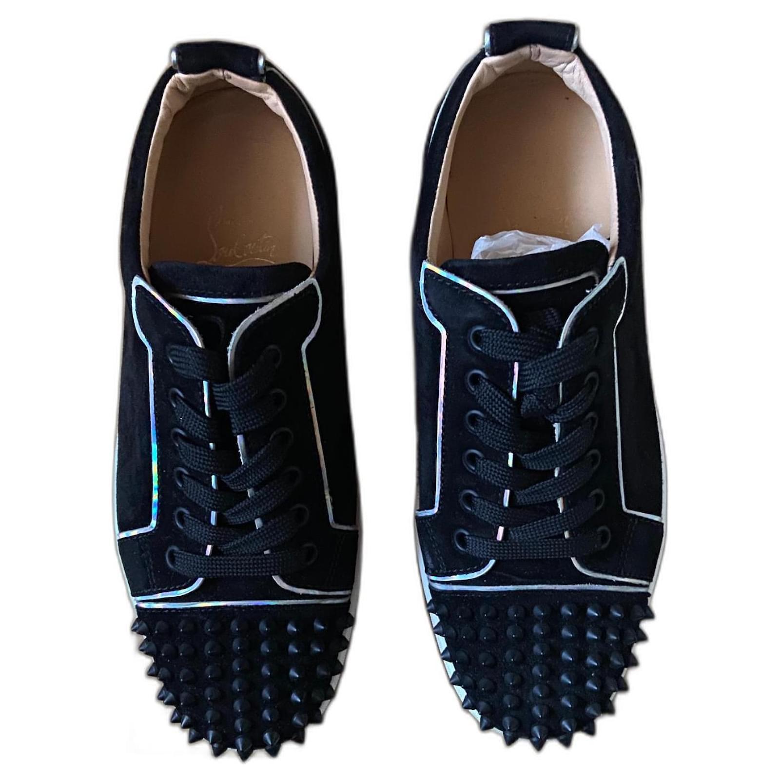 Louis Junior Spikes Orlato Sneakers in Black - Christian Louboutin