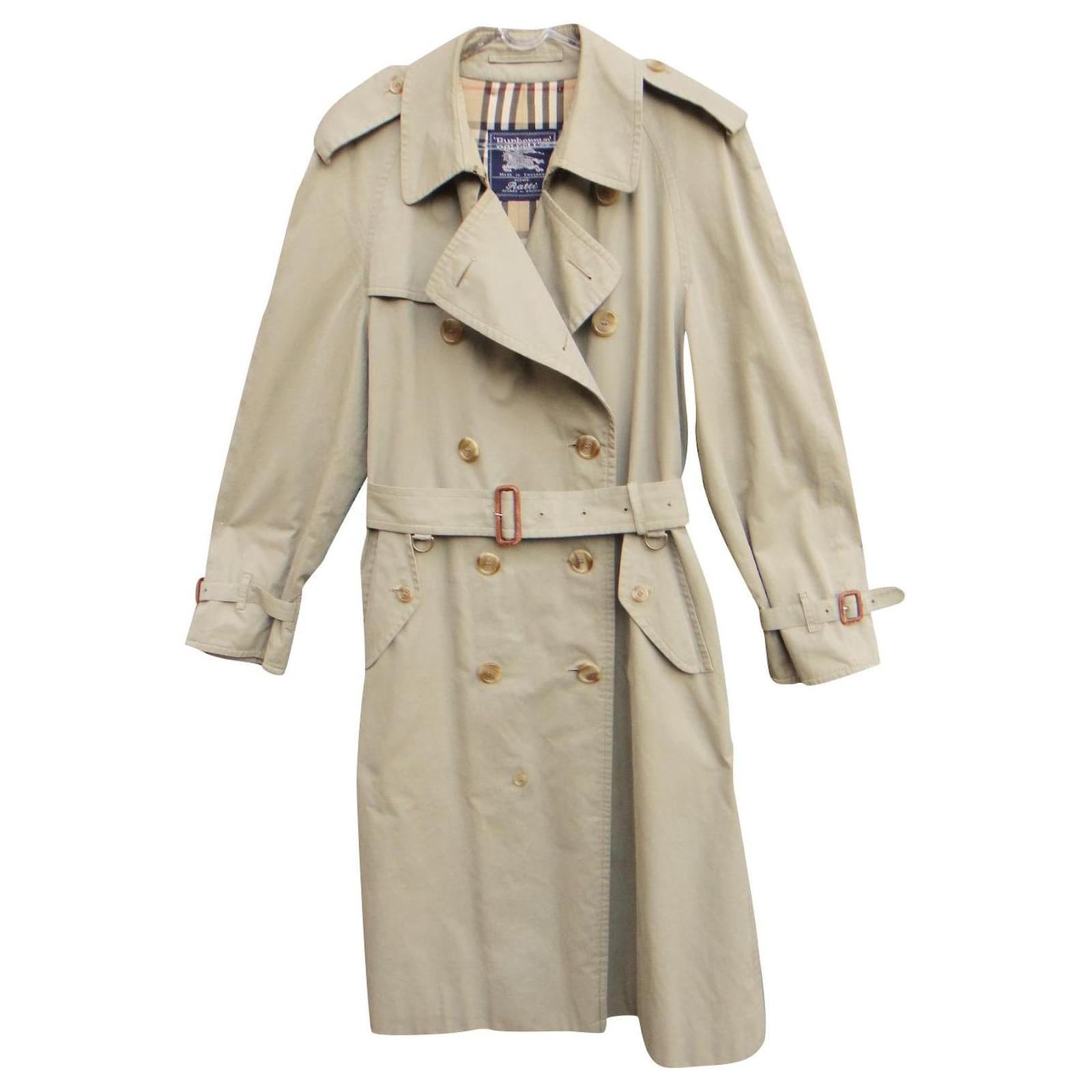 Burberry vintage men's trench coat Khaki Cotton  - Joli Closet