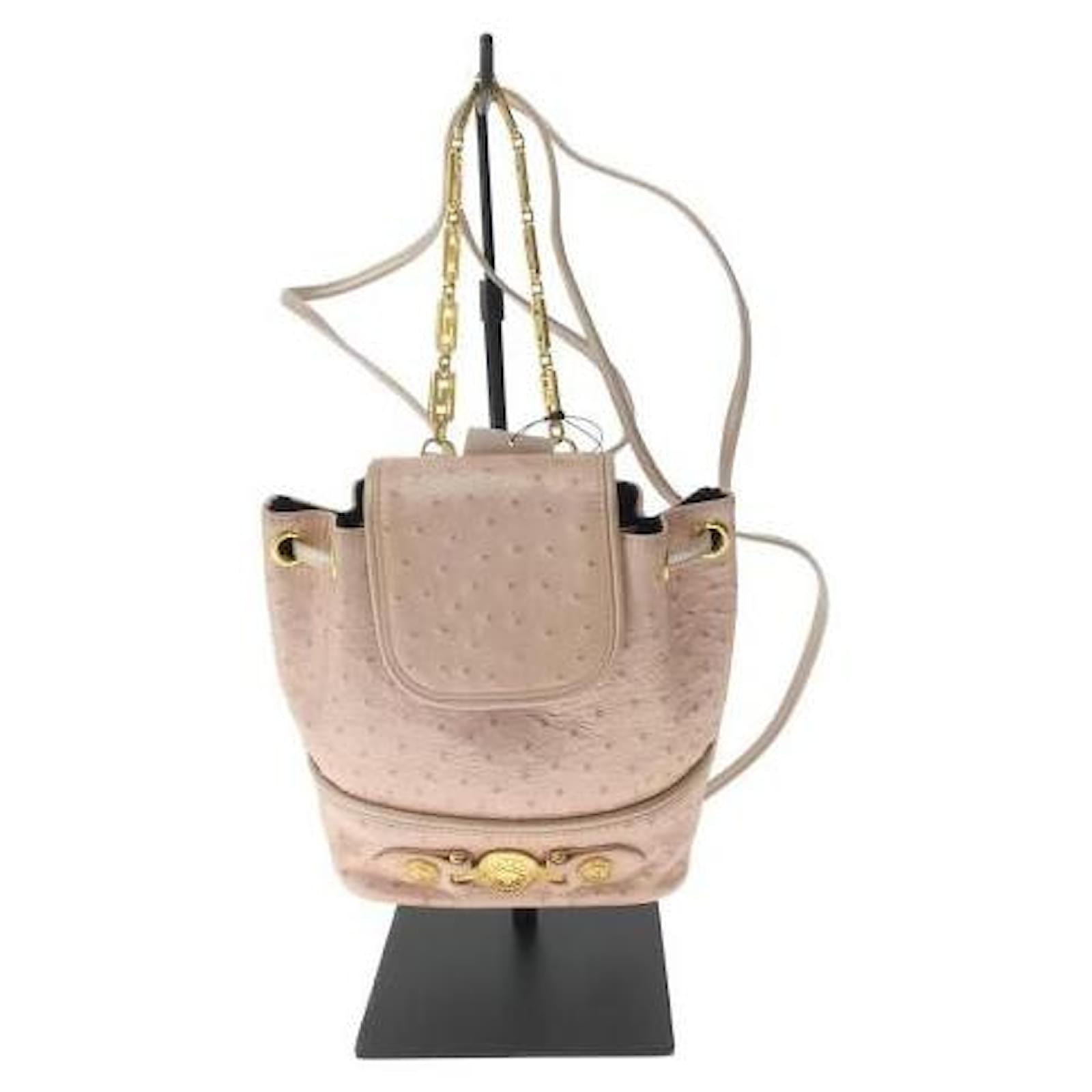 Gianni Versace Backpacks Pink Leather ref.458090 - Joli Closet