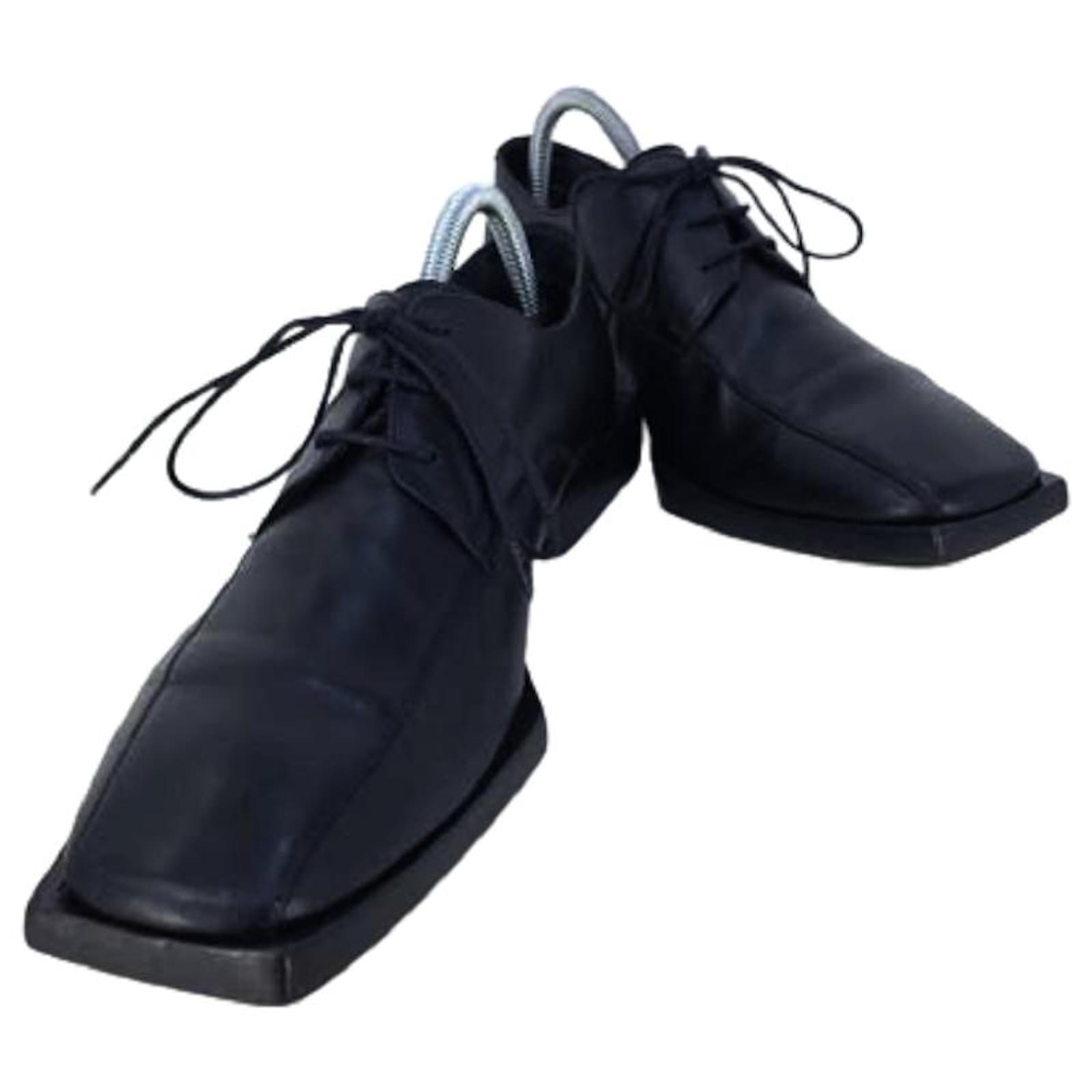 Used] BALENCIAGA Balenciaga Plain Toe Men's --Black EUR: 39 size: 25cm Equivalent Square to Derby Shoes Cloth ref.458451 - Joli Closet