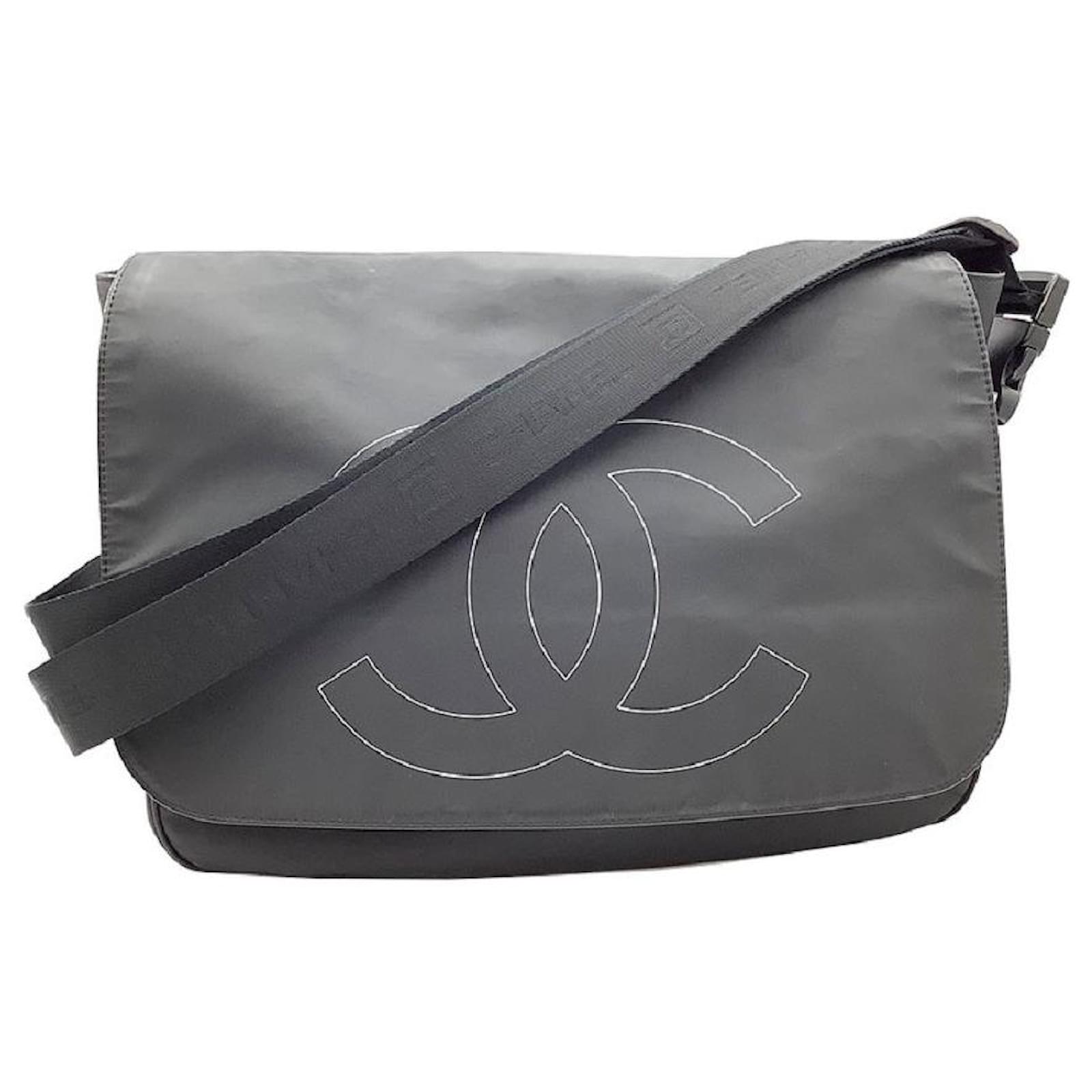 Used] Chanel CHANEL Sports Line Messenger Bag A46093 Black Men's Messenger  Bag Rubber  - Joli Closet