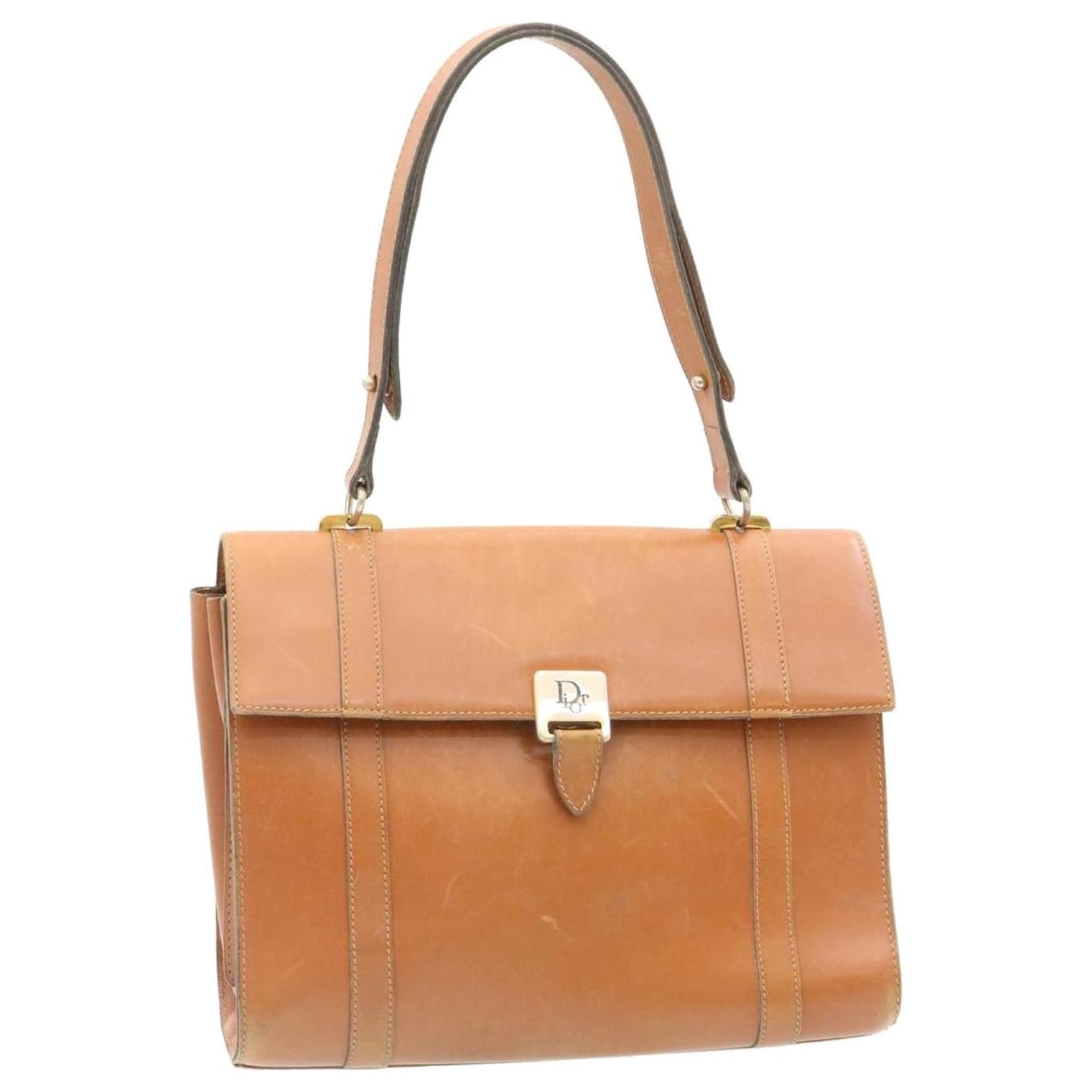 Christian Dior Shoulder Bag Leather Brown Auth ar5972 ref.458966 Joli