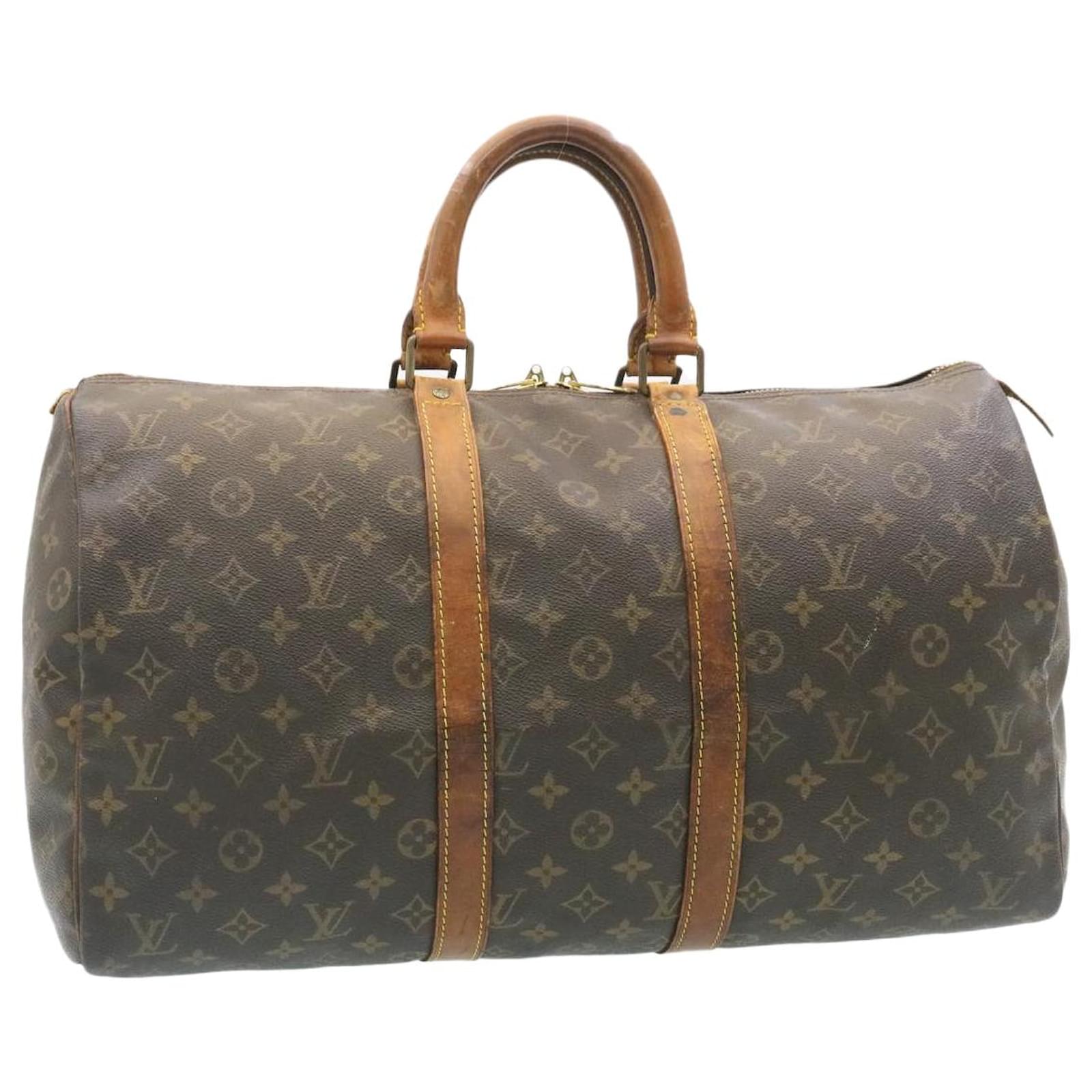 LOUIS VUITTON Monogram Canvas Keepall 45 Boston Bag