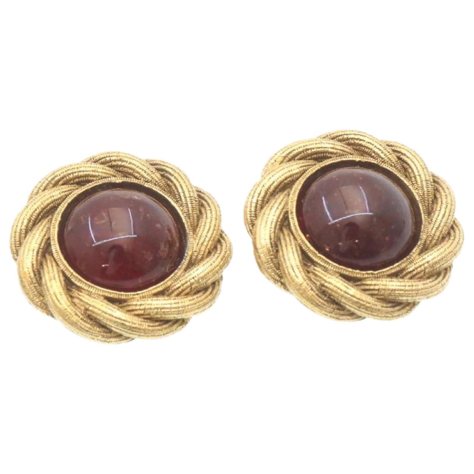 chanel earrings 14k gold
