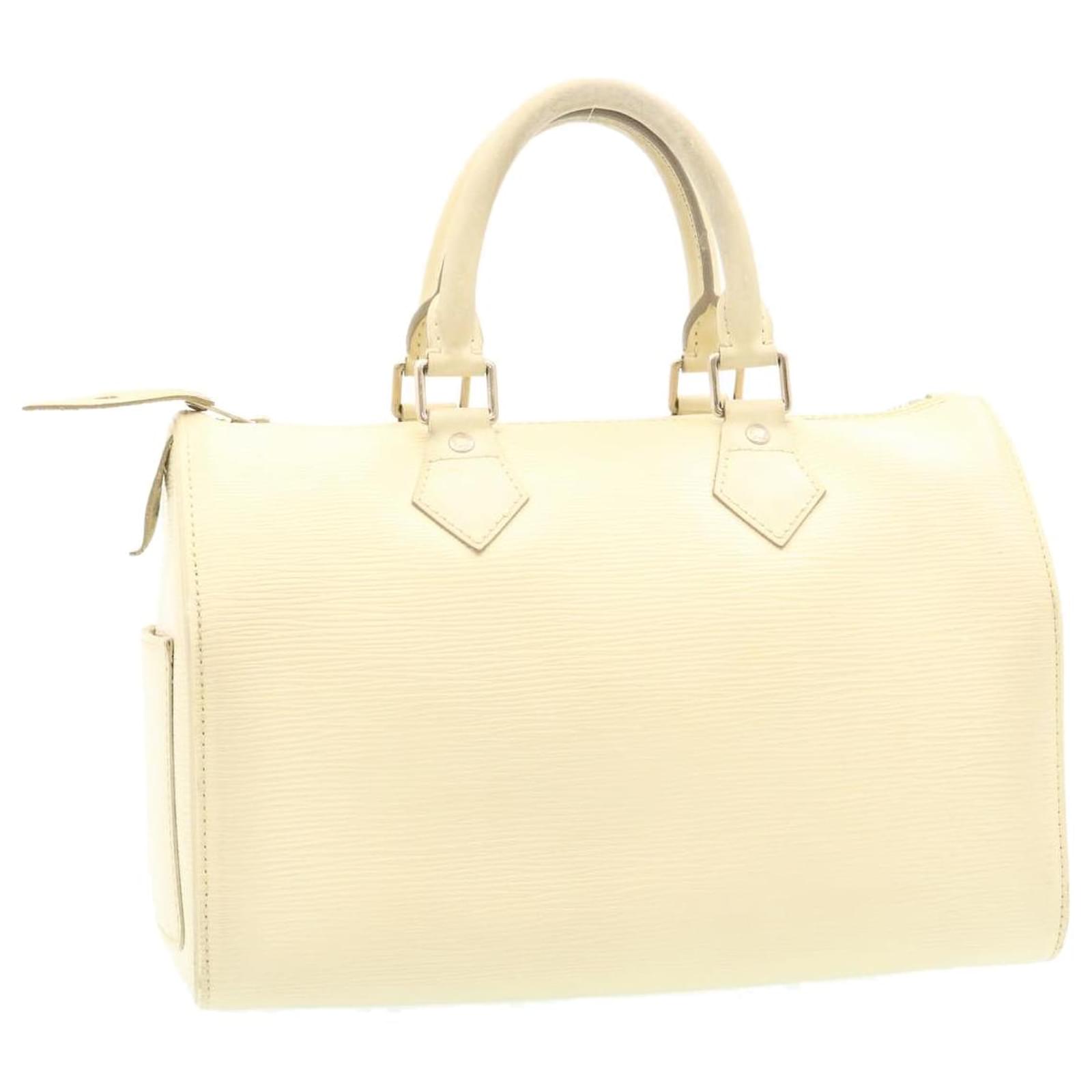 Louis Vuitton Epi Speedy 25 Hand Bag Ivory M5923J LV Auth ds339 White  Leather ref.460190 - Joli Closet