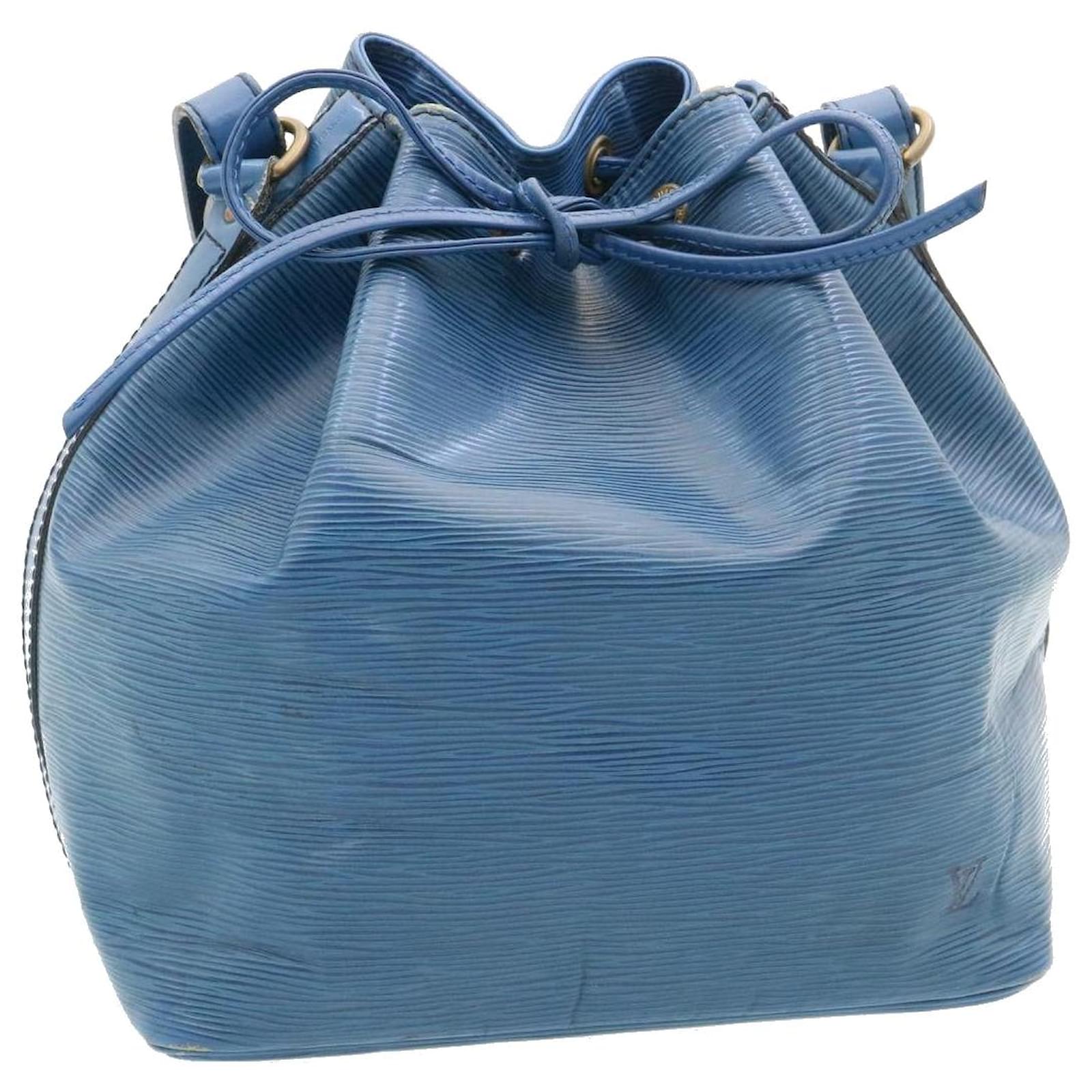 Louis Vuitton Blue Epi Petit Noe Shoulder Drawstring Bag