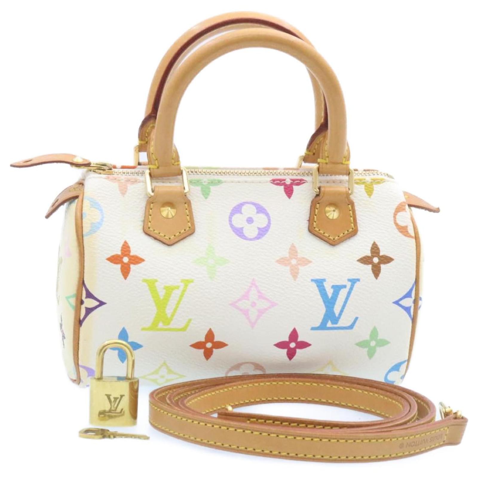 Louis Vuitton, Bags, Speedy 3 White Multicolor