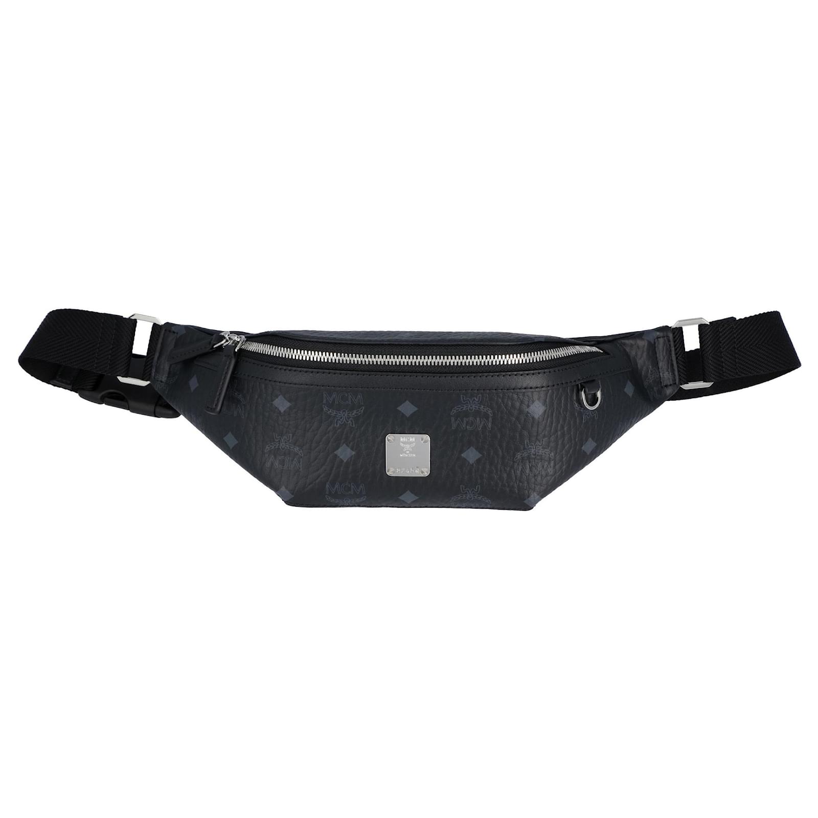 MCM Unisex Fursten Belt Bag in Visetos Black Cloth ref.462480 - Joli Closet