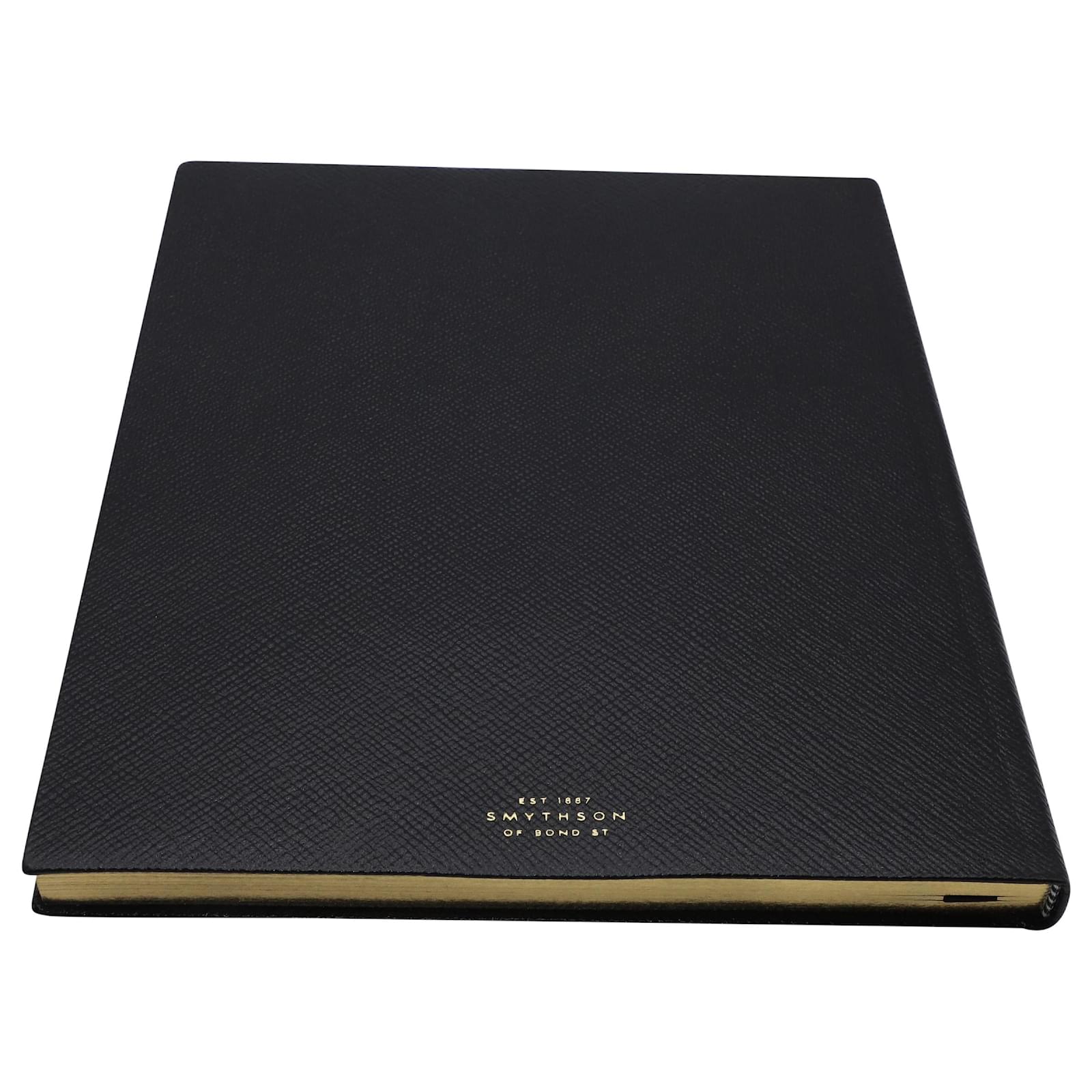 Quaderno Smythson Portobello in pelle di agnello nera Nero ref.462592 -  Joli Closet