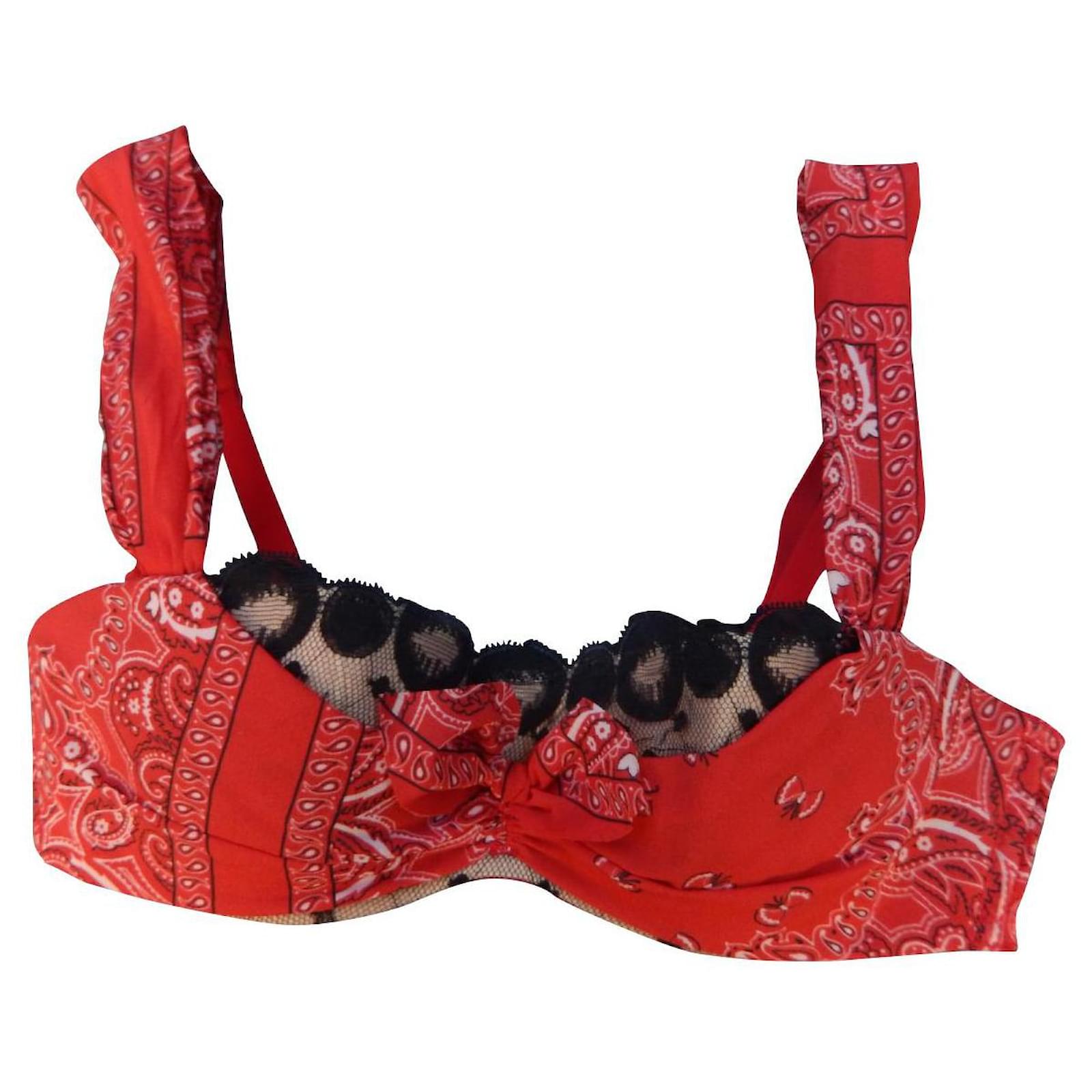 SG Chantal Thomass 85 segundo Roja Encaje ref.462969 - Joli Closet