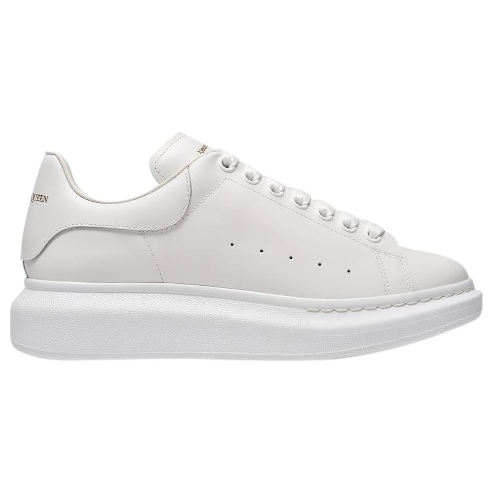 Alexander Mcqueen Sneakers Oversized en Cuir Blanc White Leather ref ...
