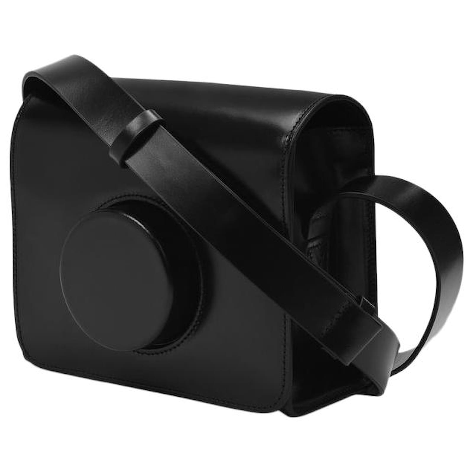 Lemaire Black Leather Camera Bag