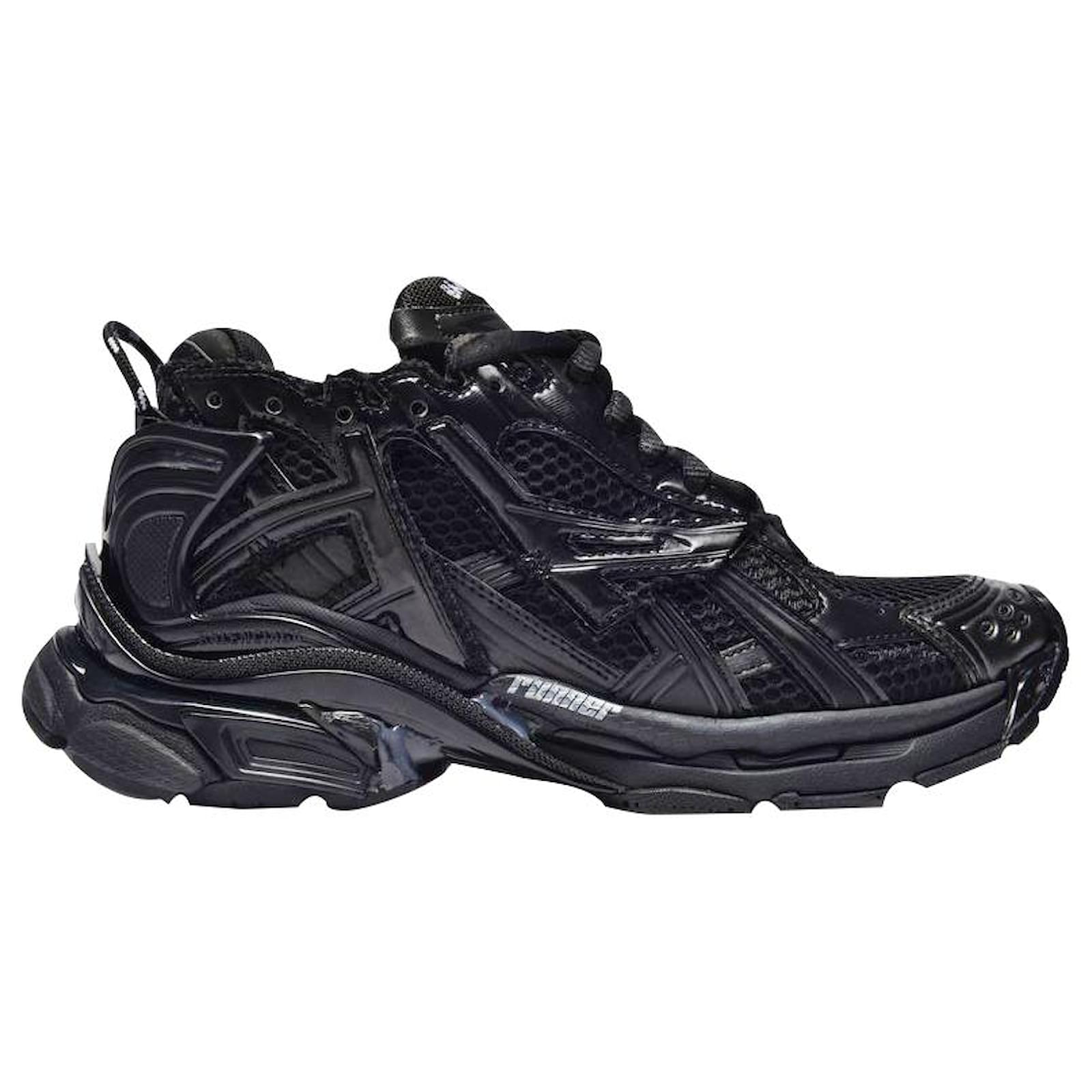 Balenciaga Zapatillas deportivas Runner en malla negra Negro ref.463308 -  Joli Closet