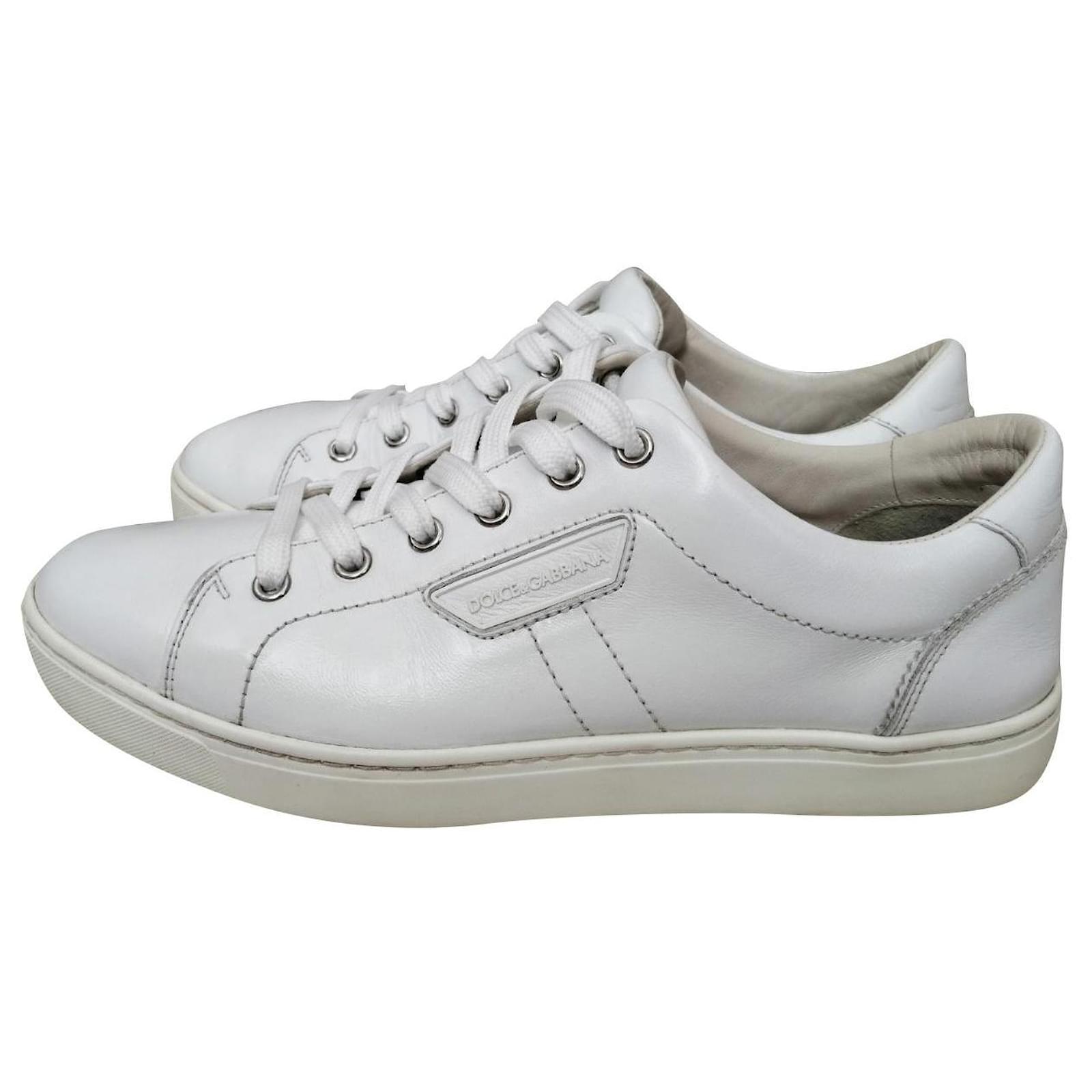 Dolce & Gabbana Sneakers White Leather ref.463537 - Joli Closet