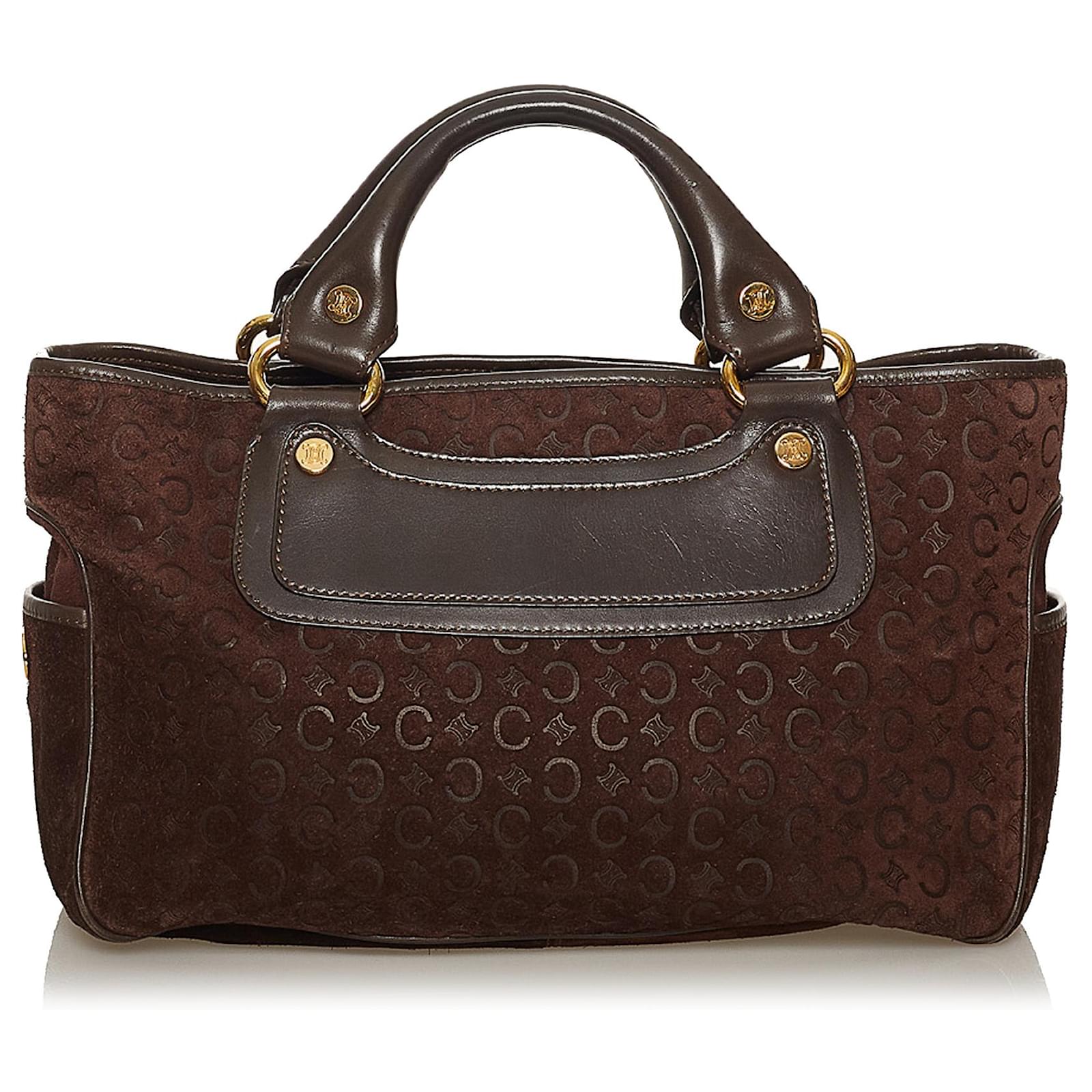 CELINE C MACADAM LEATHER BOOGIE HAND BAG
