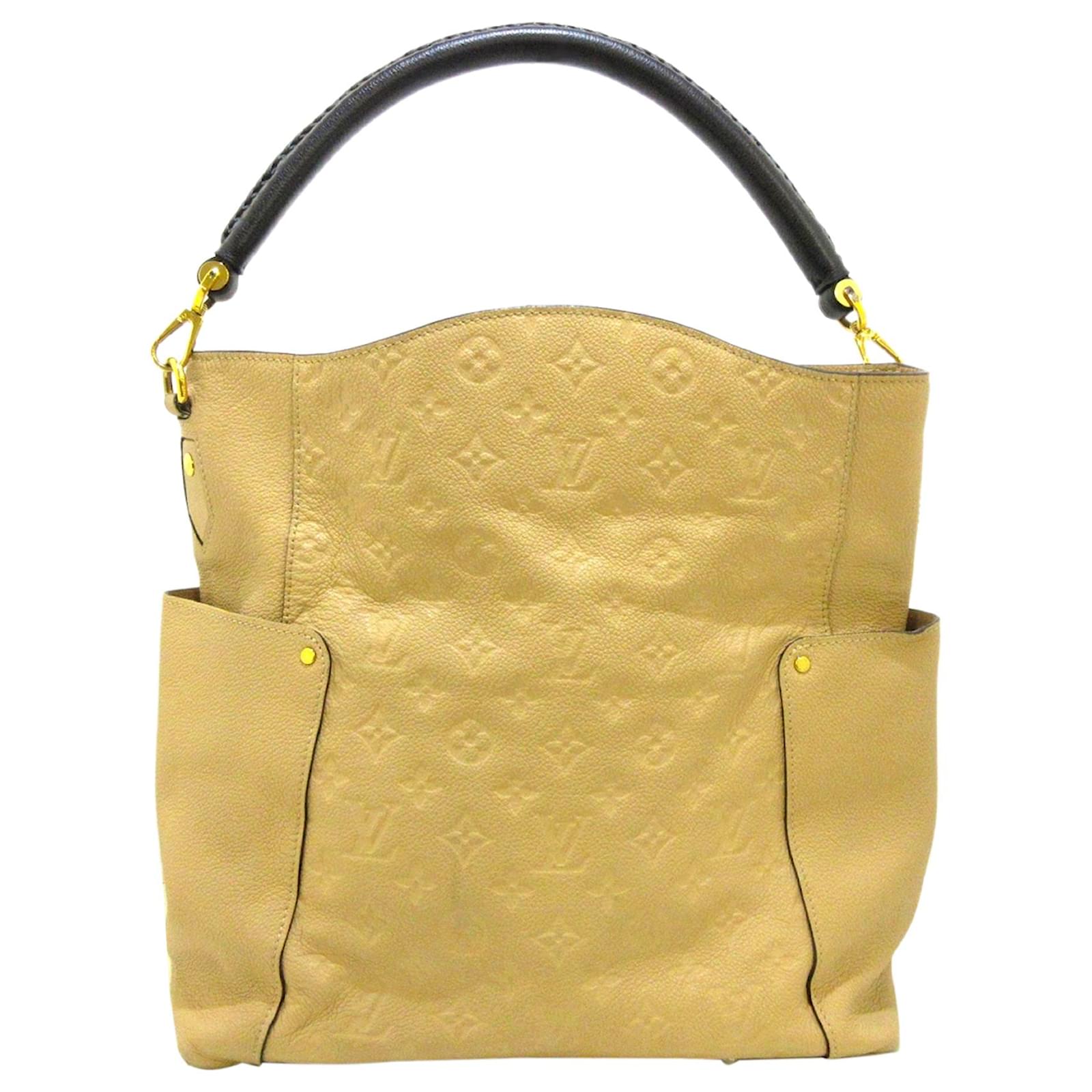 LOUIS VUITTON Bagatelle Monogram Empreinte Leather Shoulder Bag Beige-US