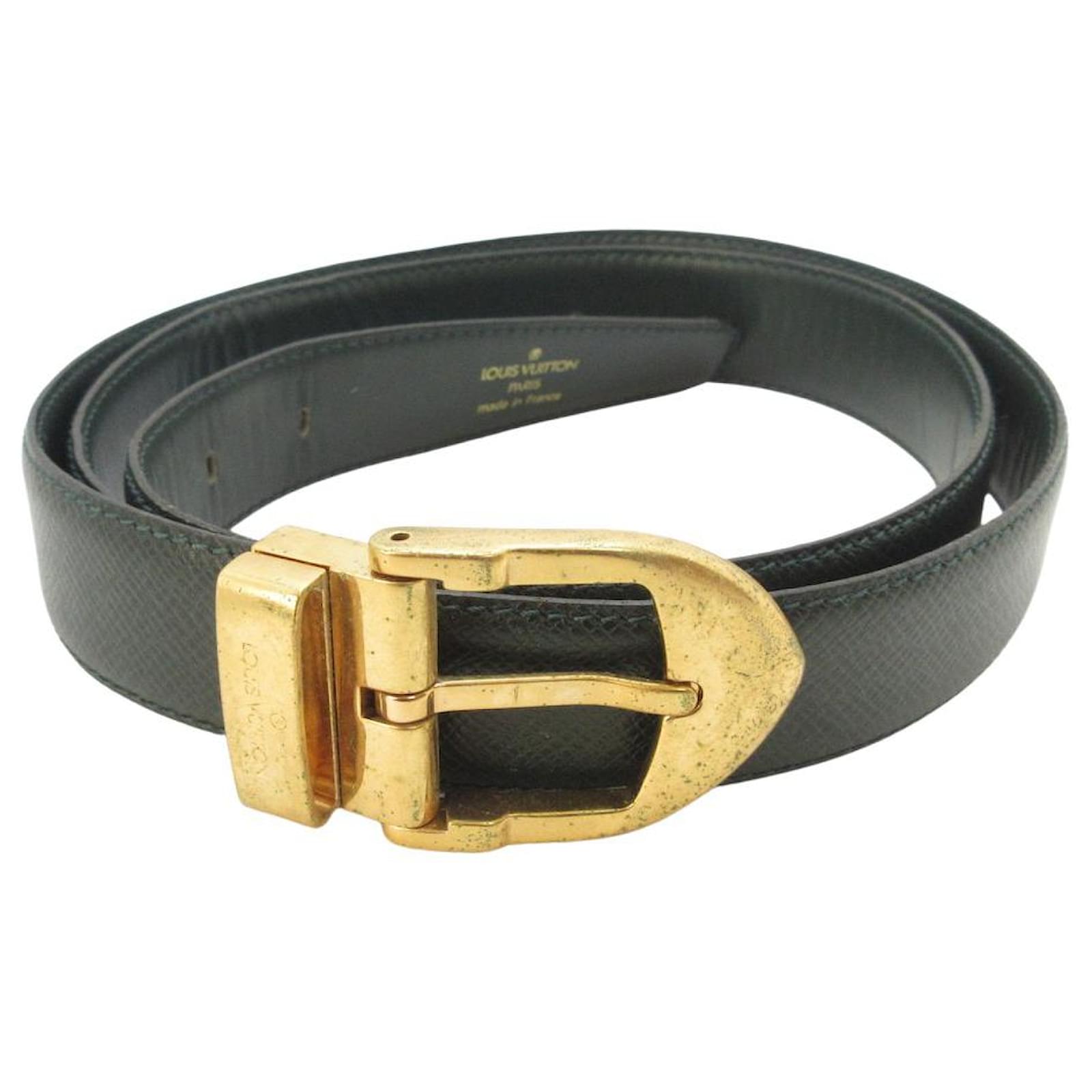 Louis Vuitton Black Epi Leather Buckle Belt 100CM Louis Vuitton