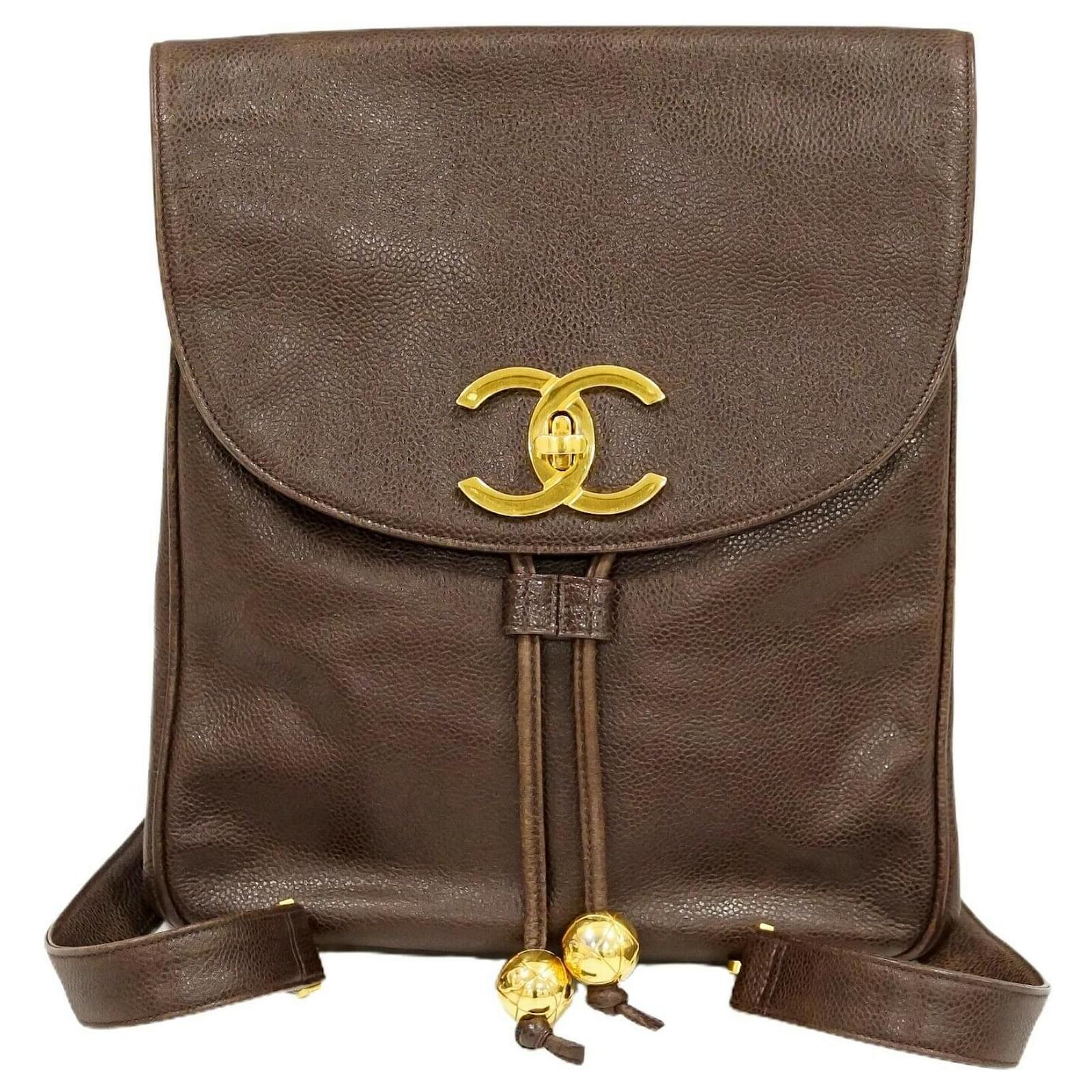Chanel backpack Brown Leather ref.464182 - Joli Closet