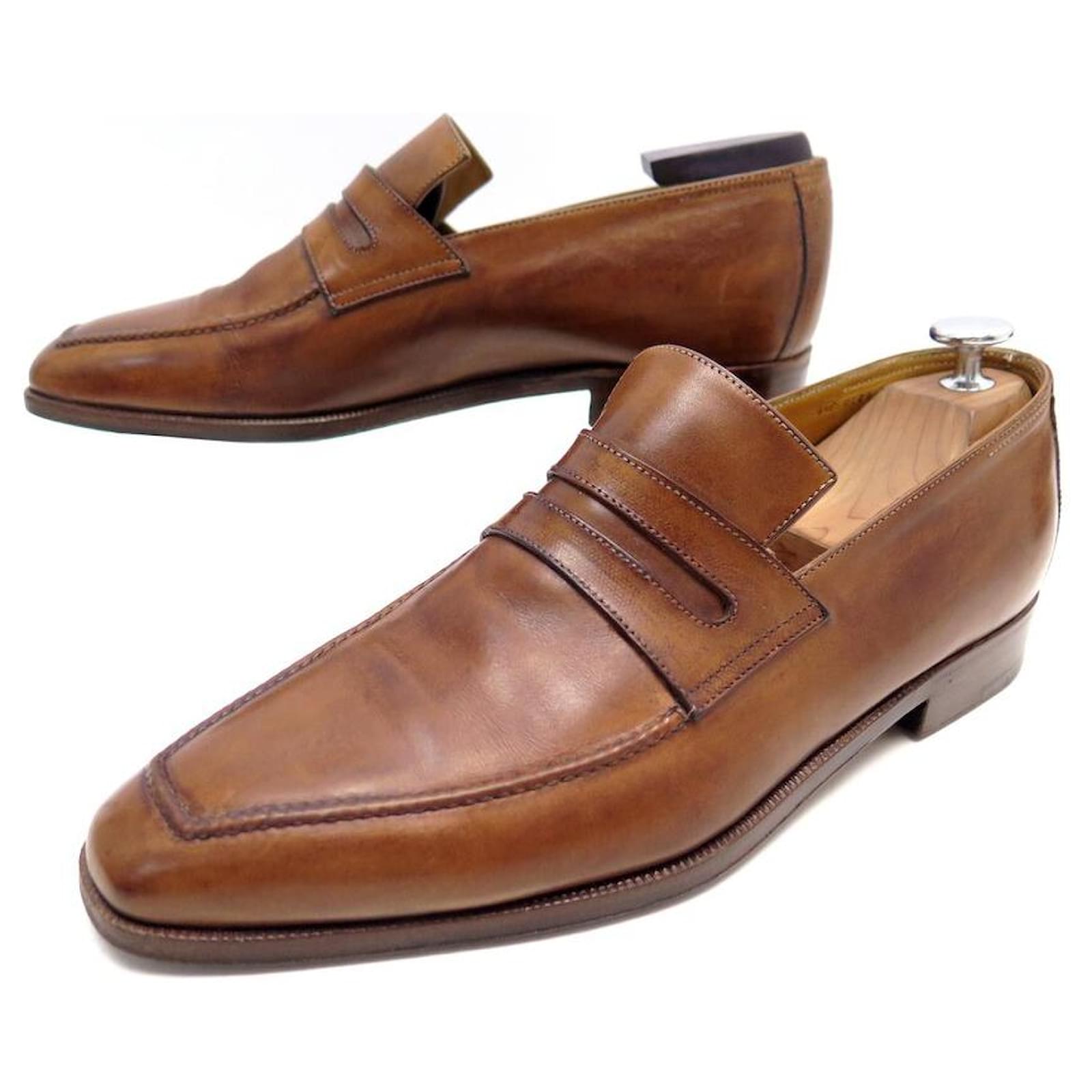 BERLUTI SHOES ANDY DEMESURE LOAFERS 7 41 LEATHER + SHOES Brown ref