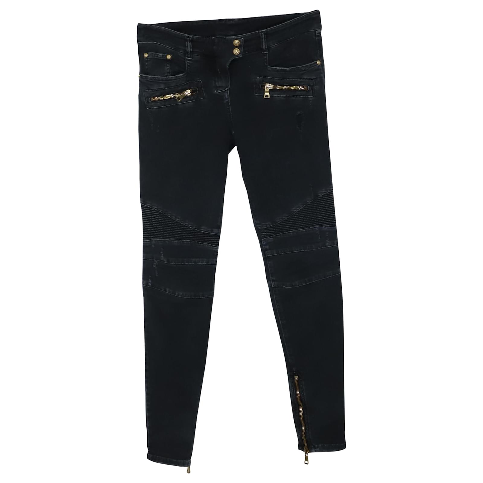Jeans in Black Cotton - Joli Closet