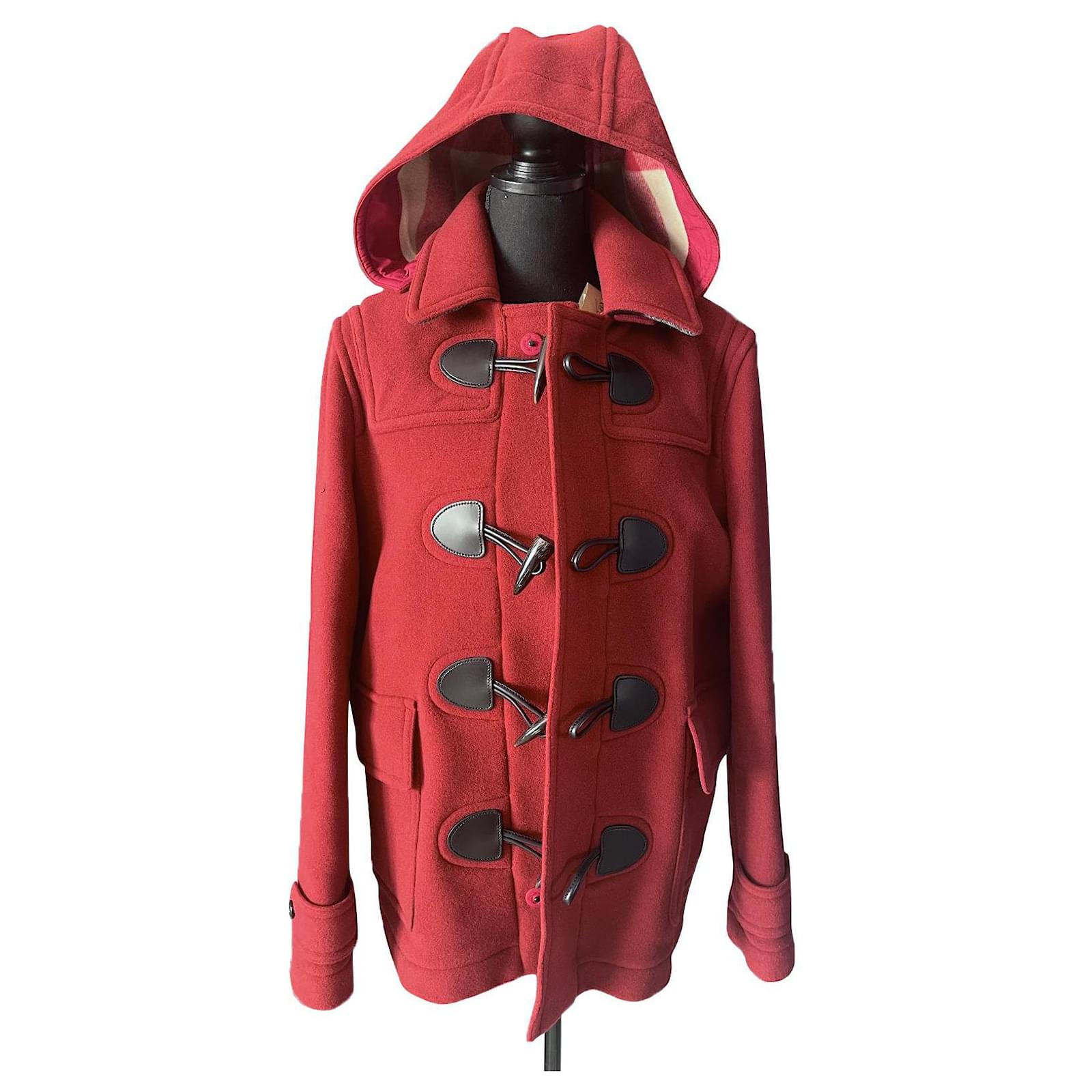 Burberry Duffle coat Dark red Wool  - Joli Closet