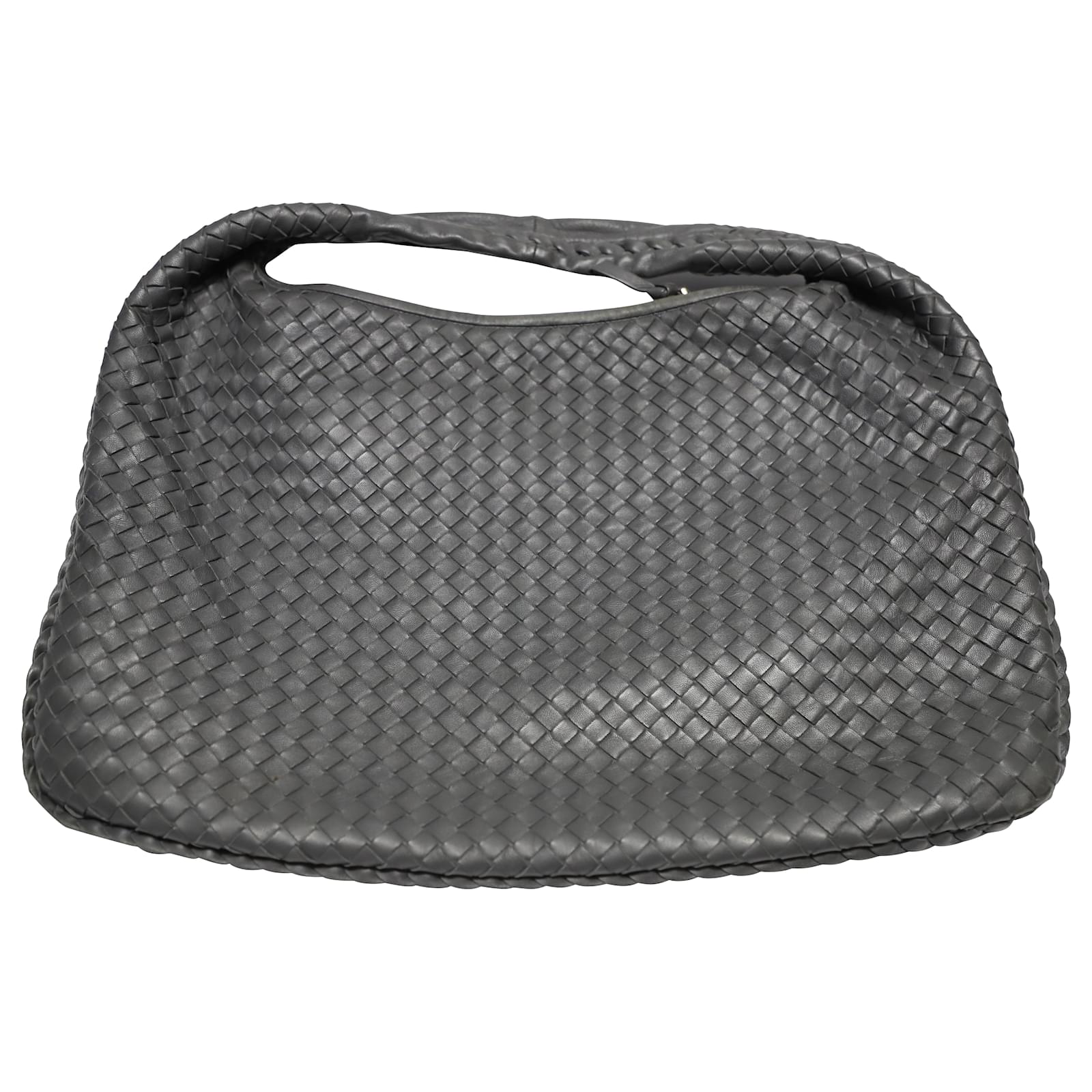 Bottega Veneta Large Intrecciato Hobo Bag in Dark Grey Leather ref.465188 -  Joli Closet
