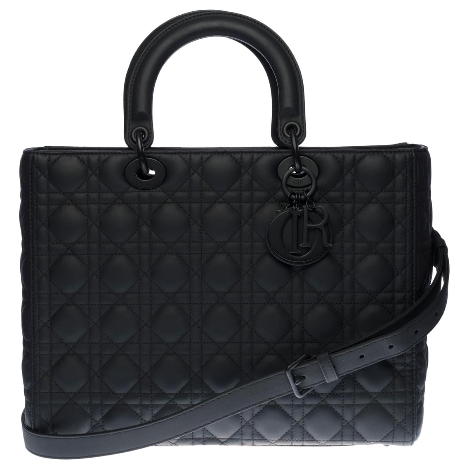 Matte black dior bag online