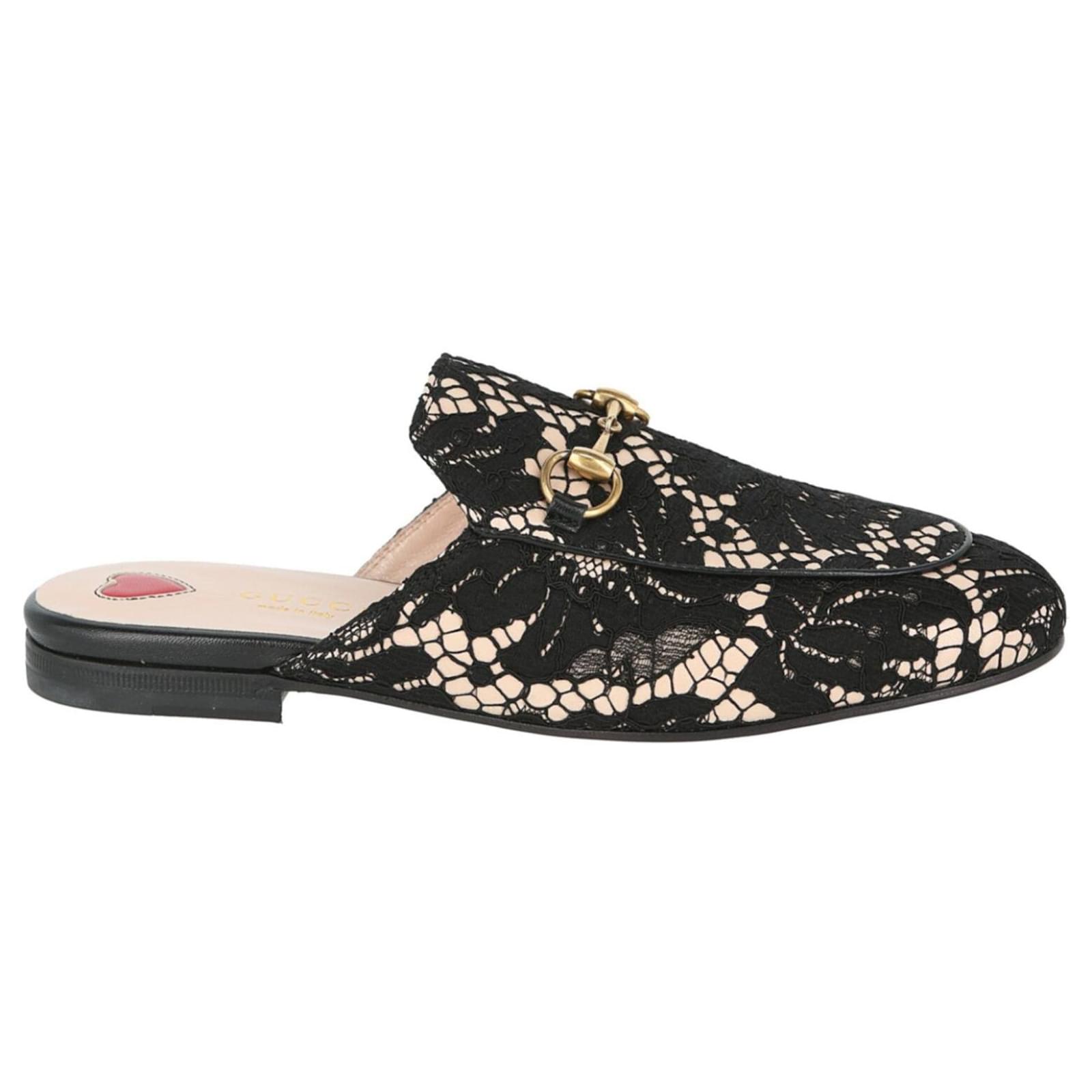 gucci princetown floral slipper