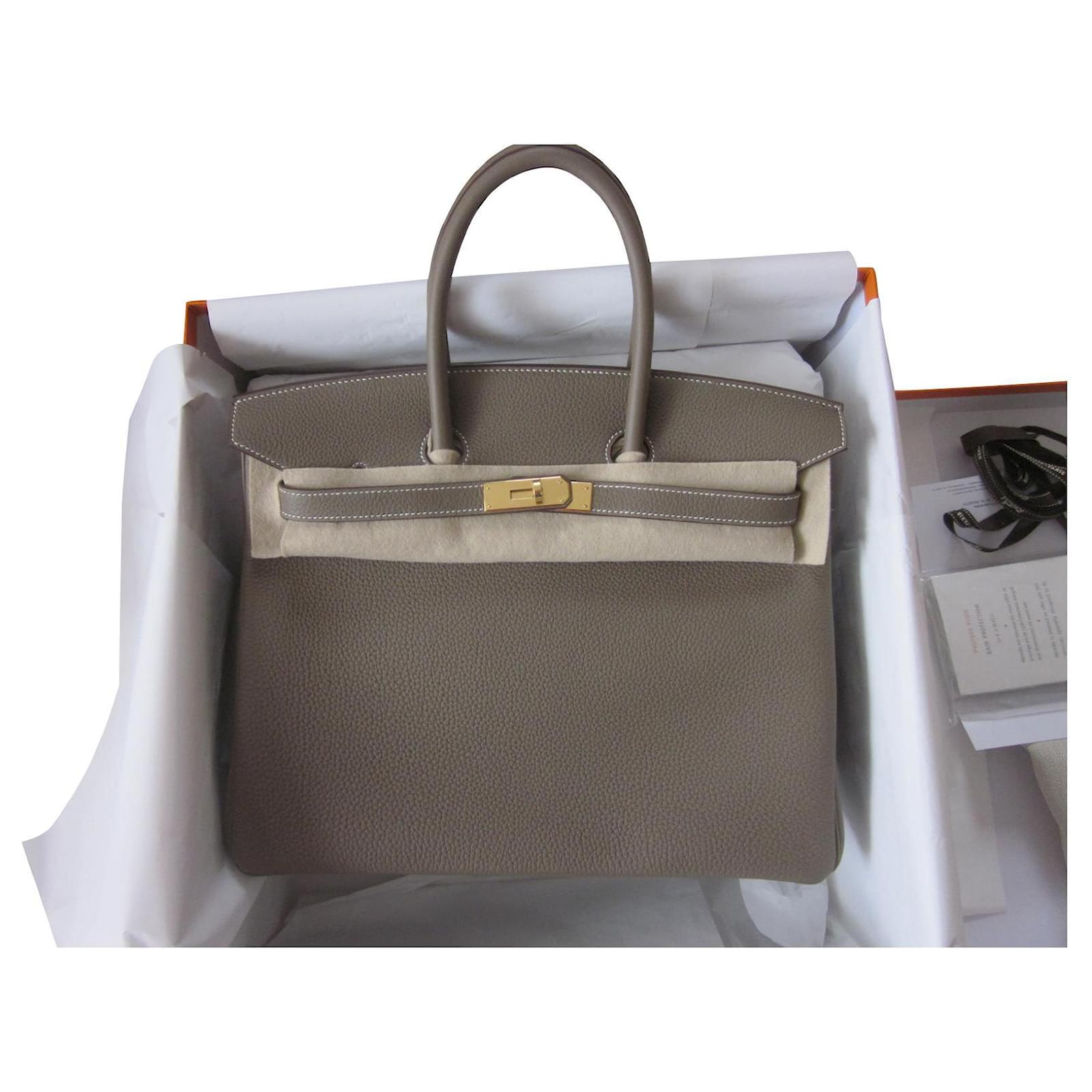 Hermes Birkin Bag 35 Togo Etoupe Women's Handbag - 35-ETOUPE-TOGO-STEEL